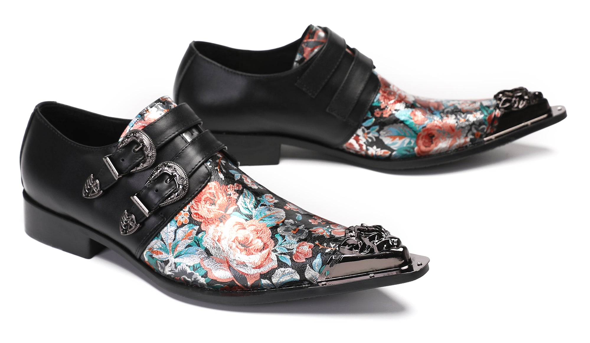 Mens Casual Dress Two Tone Western Loafers