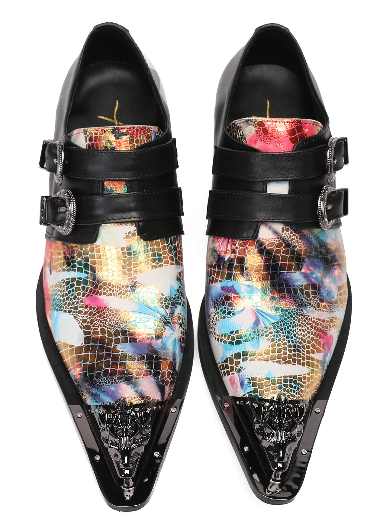 Mens Casual Dress Two Tone Western Loafers