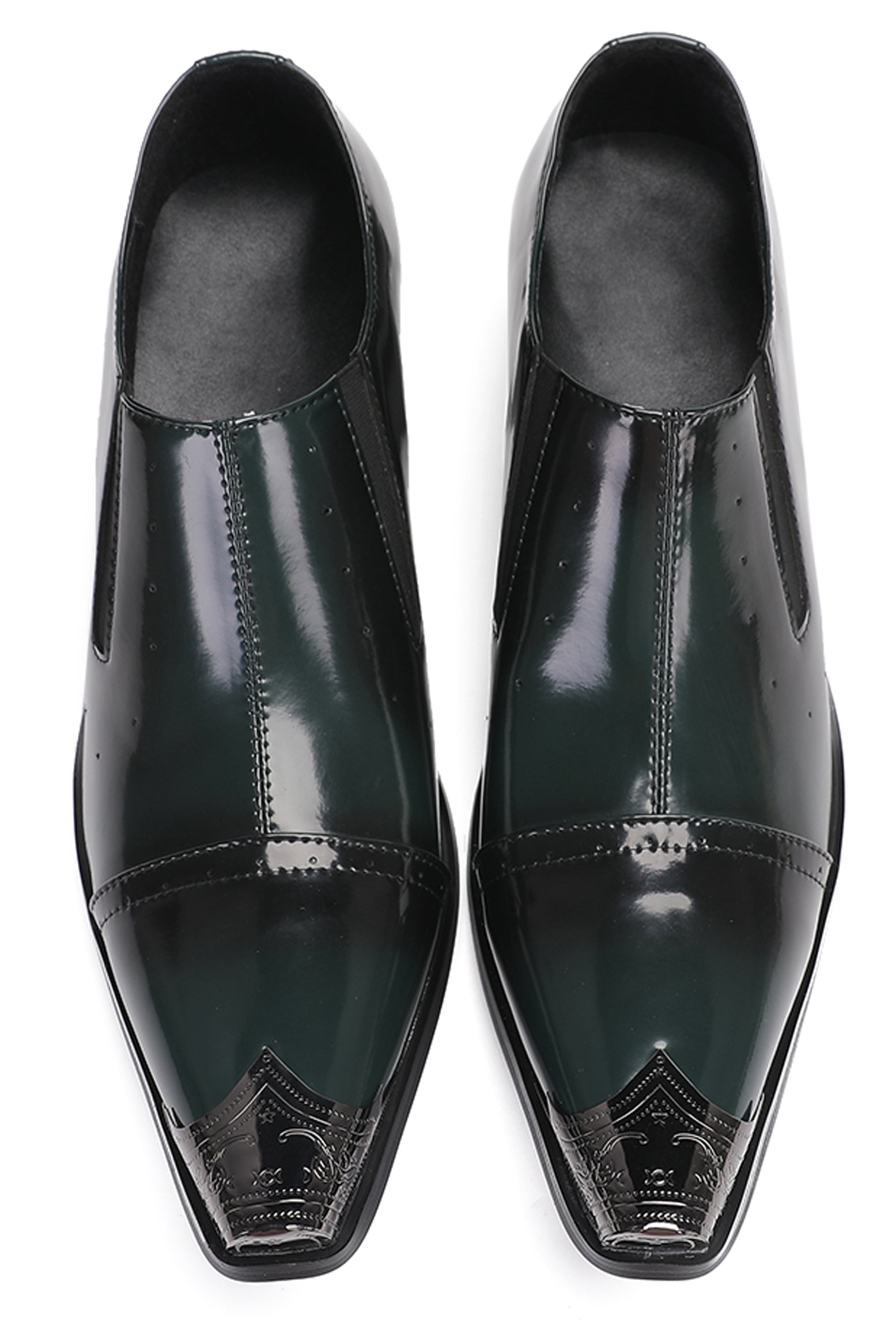 Mens Casual Shoes Heel Western Loafers