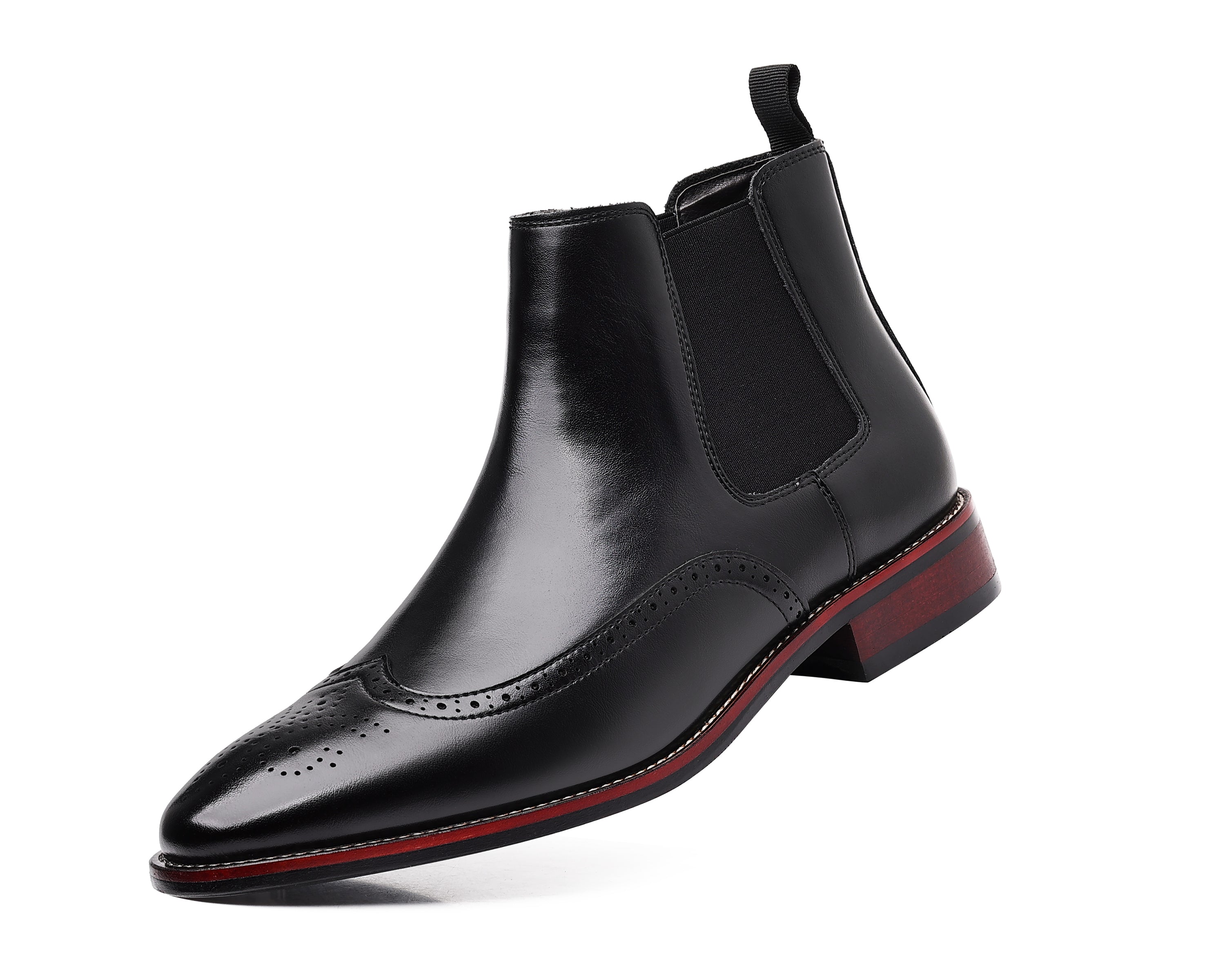 Botas Chelsea con detalle Brogue