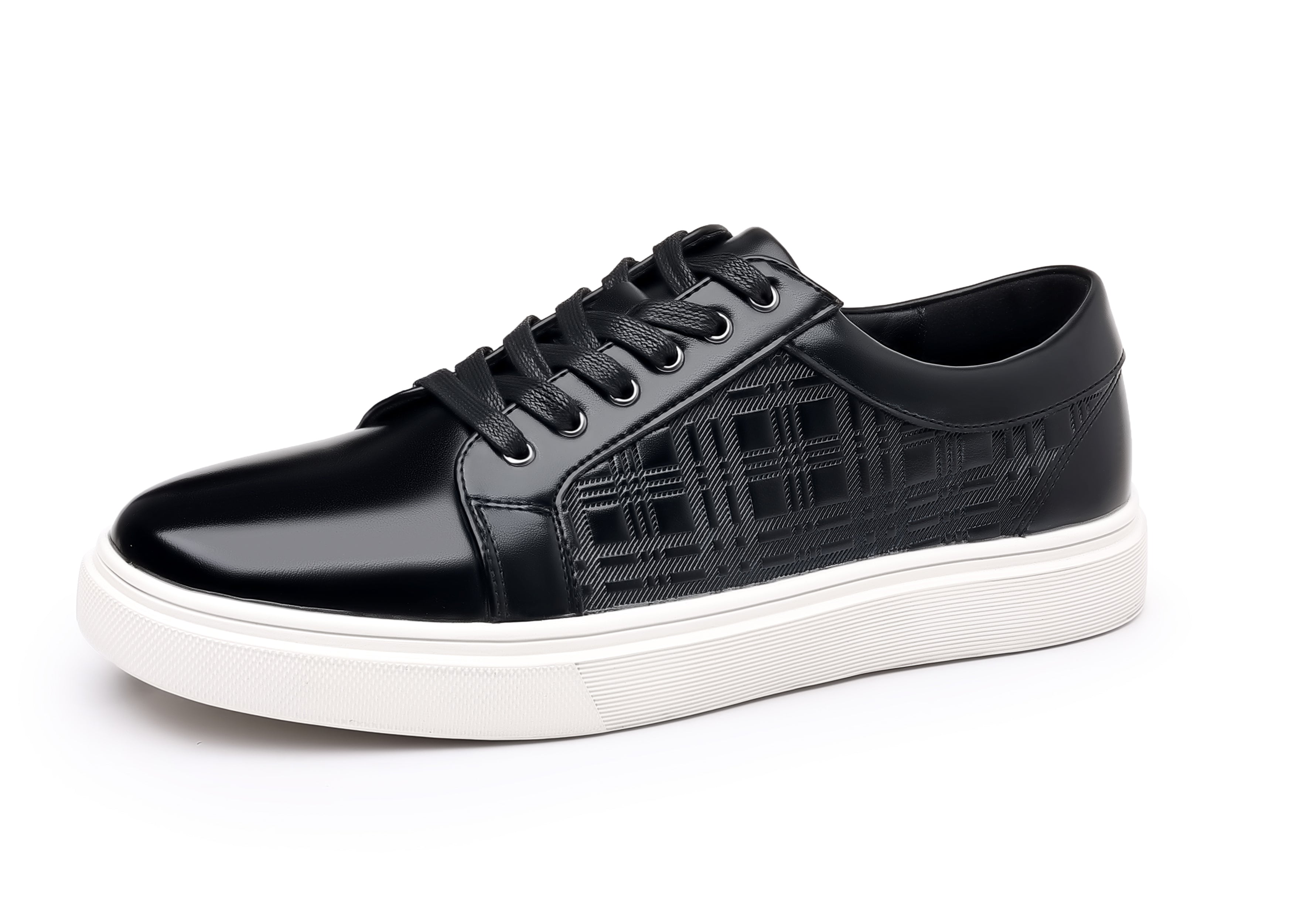 Zapatillas clásicas de piel a cuadros para hombre