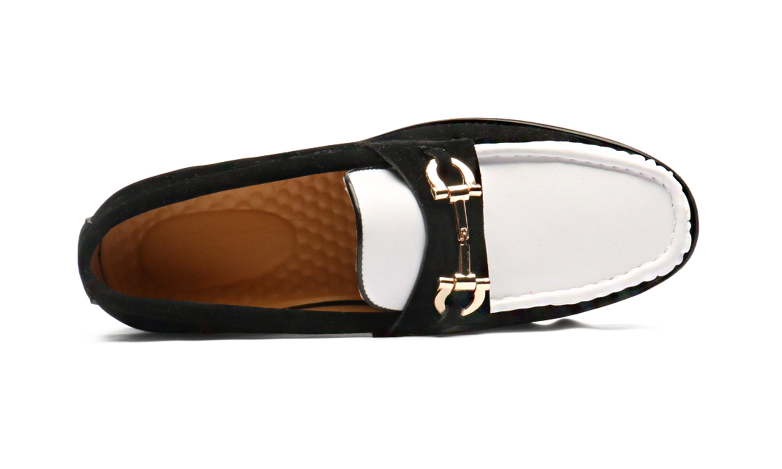 Mocasines de hombre de piel con adornos de ante Horsebit