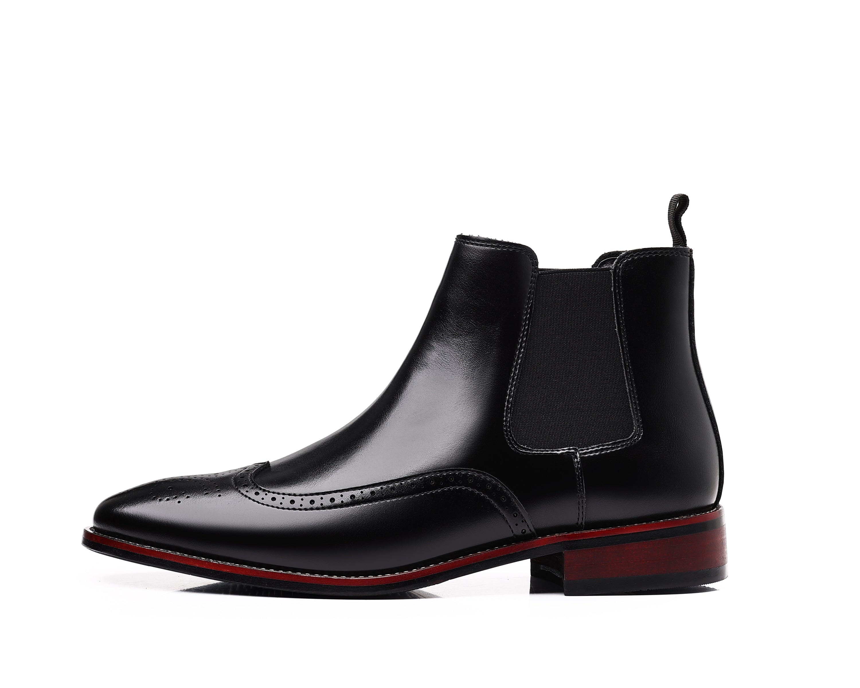Botas Chelsea con detalle Brogue