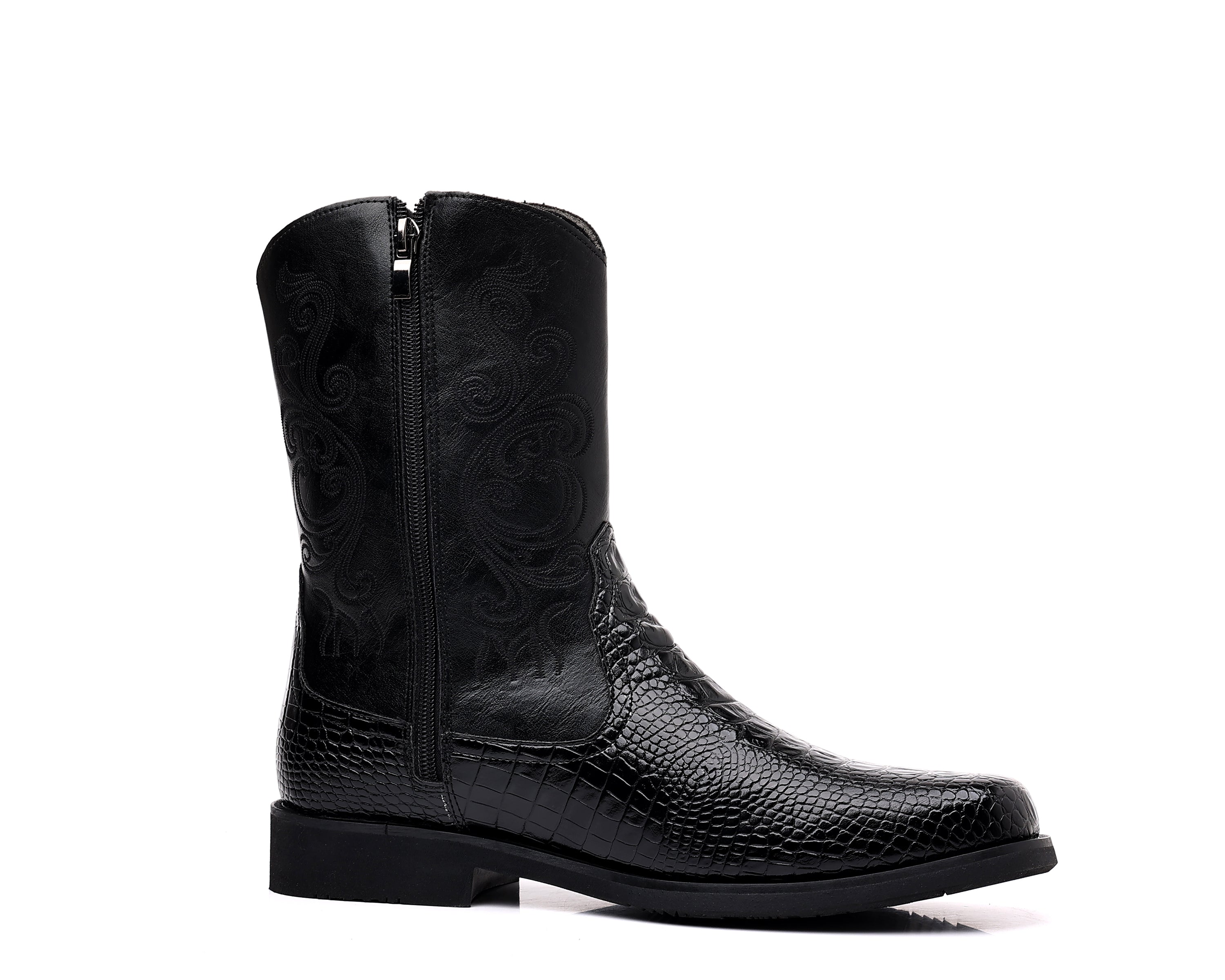 Men's Crocodile Western Cowboy Boots