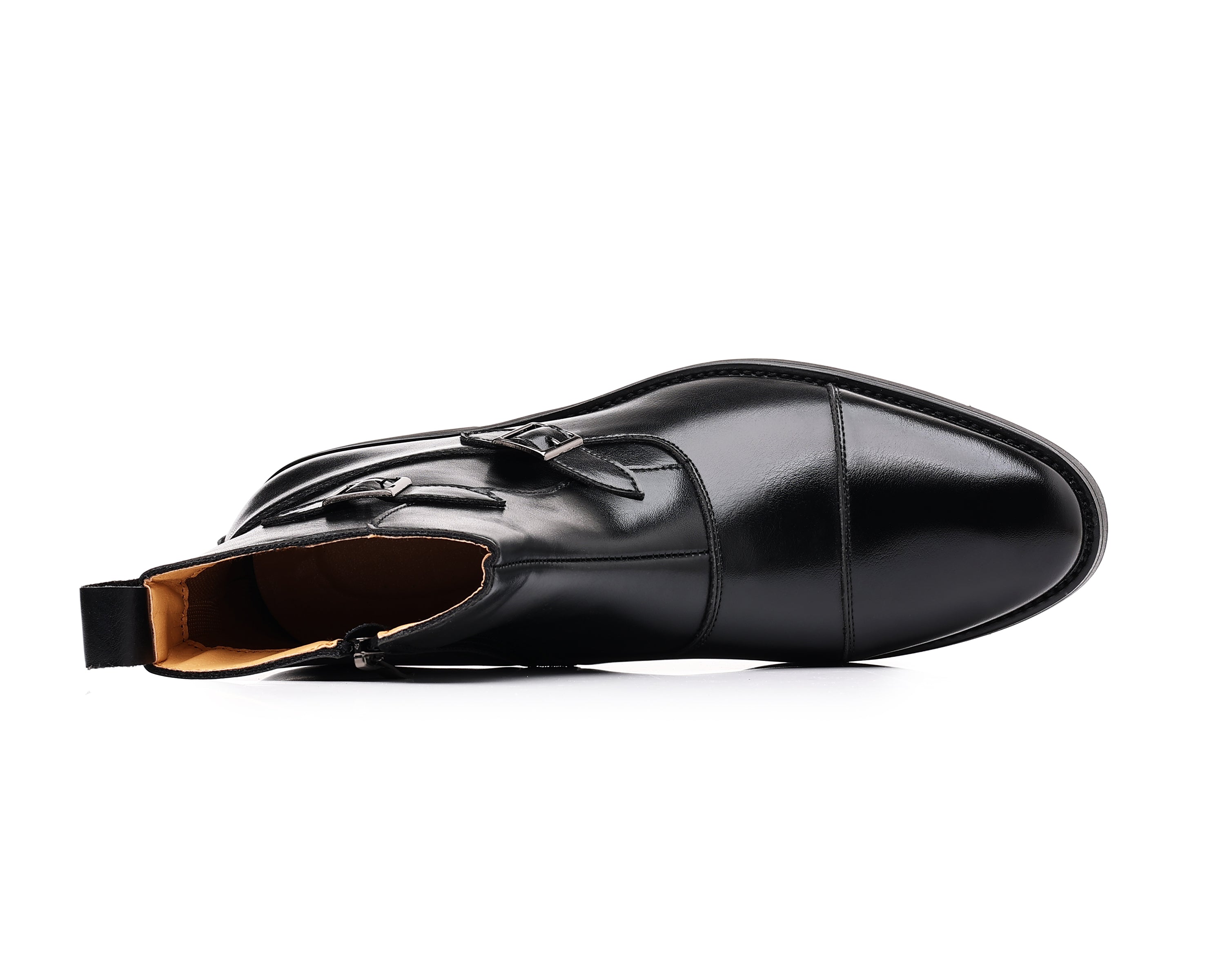 Men's Buckle Cap Toe Dress Boots