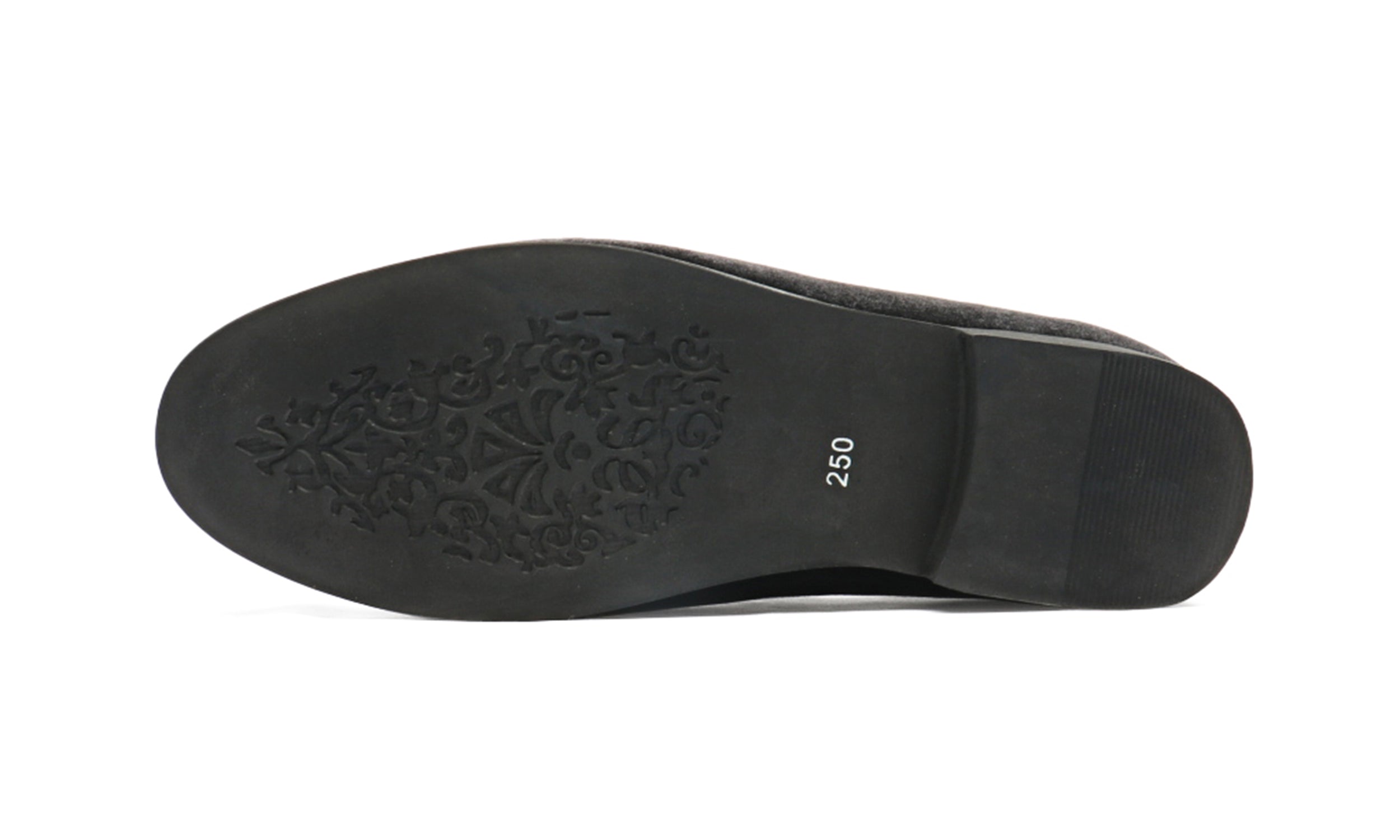 Men's Embroidery Velvet Loafers Black