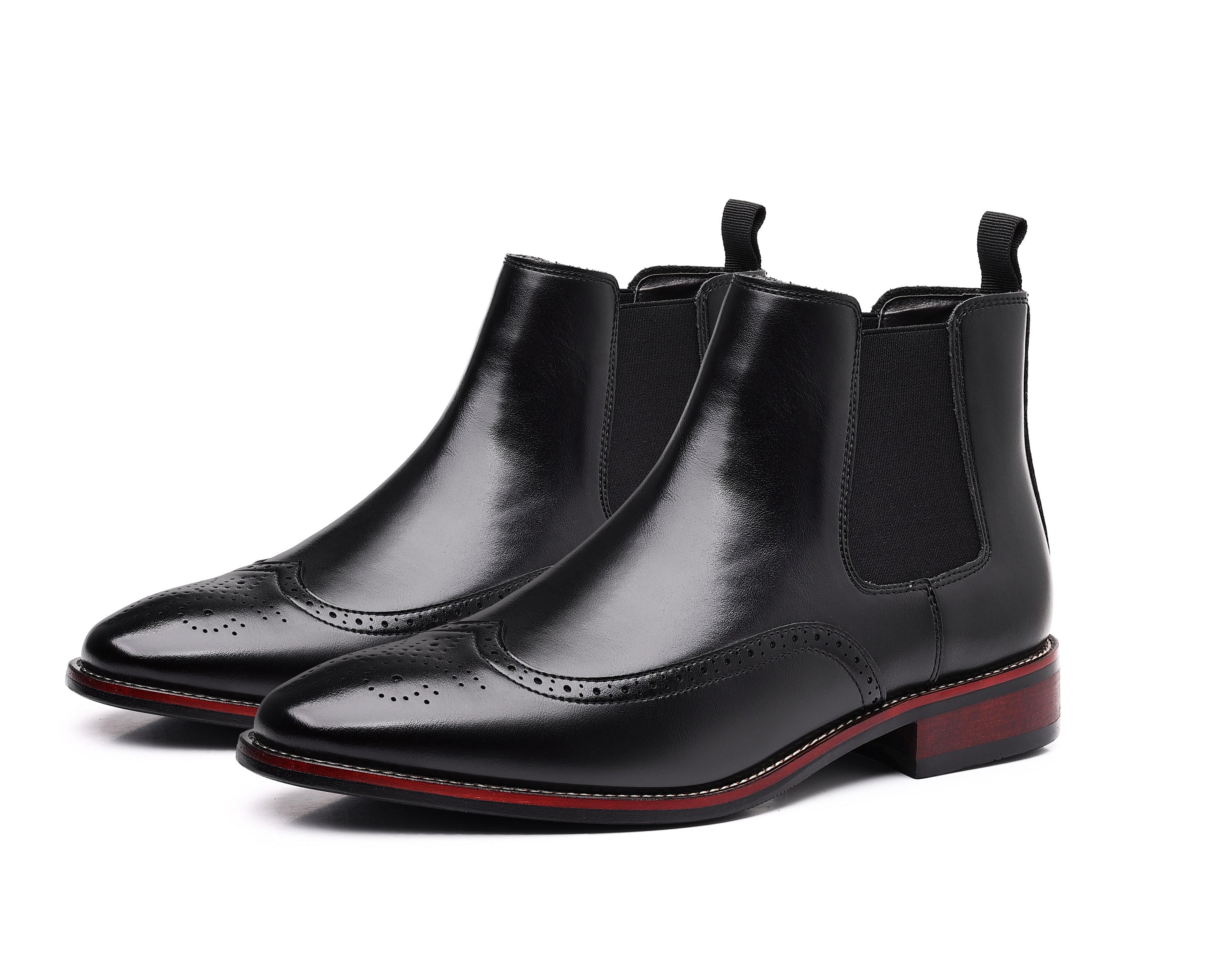 Botas Chelsea con detalle Brogue