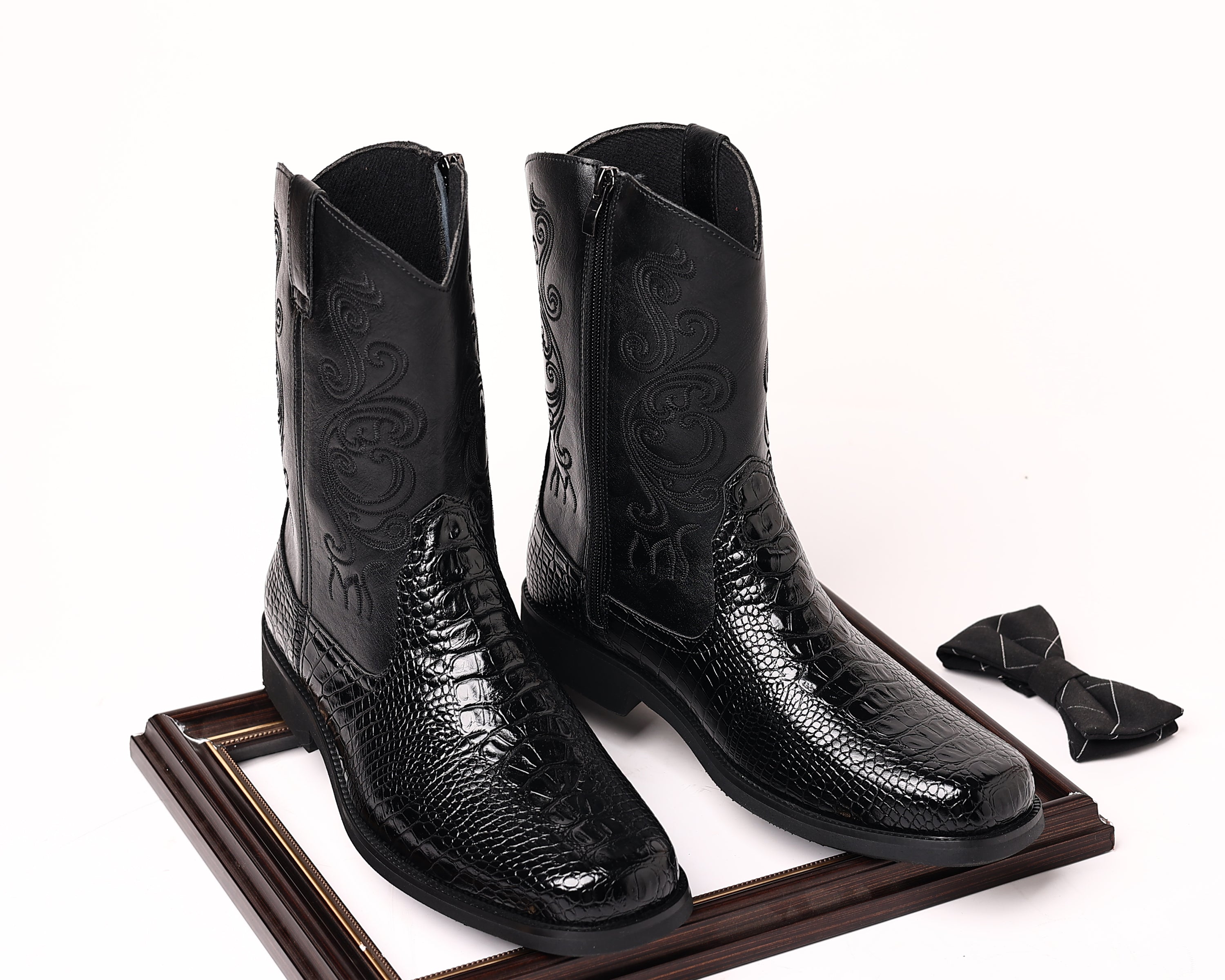 Men's Crocodile Western Cowboy Boots