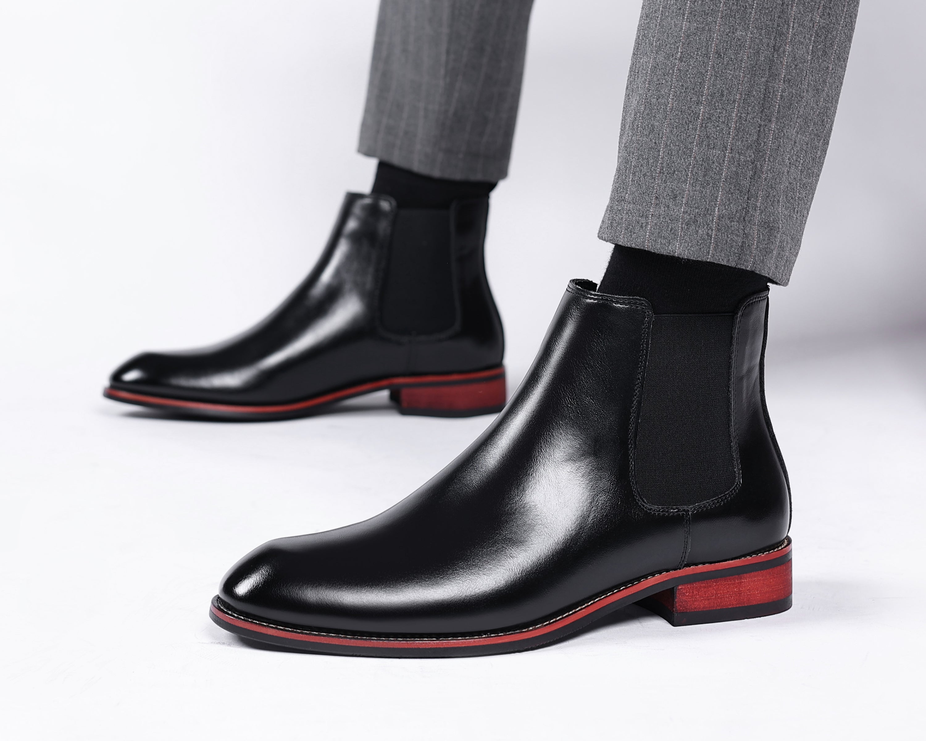 Santimon Men's Formal Dress Chelsea Boots