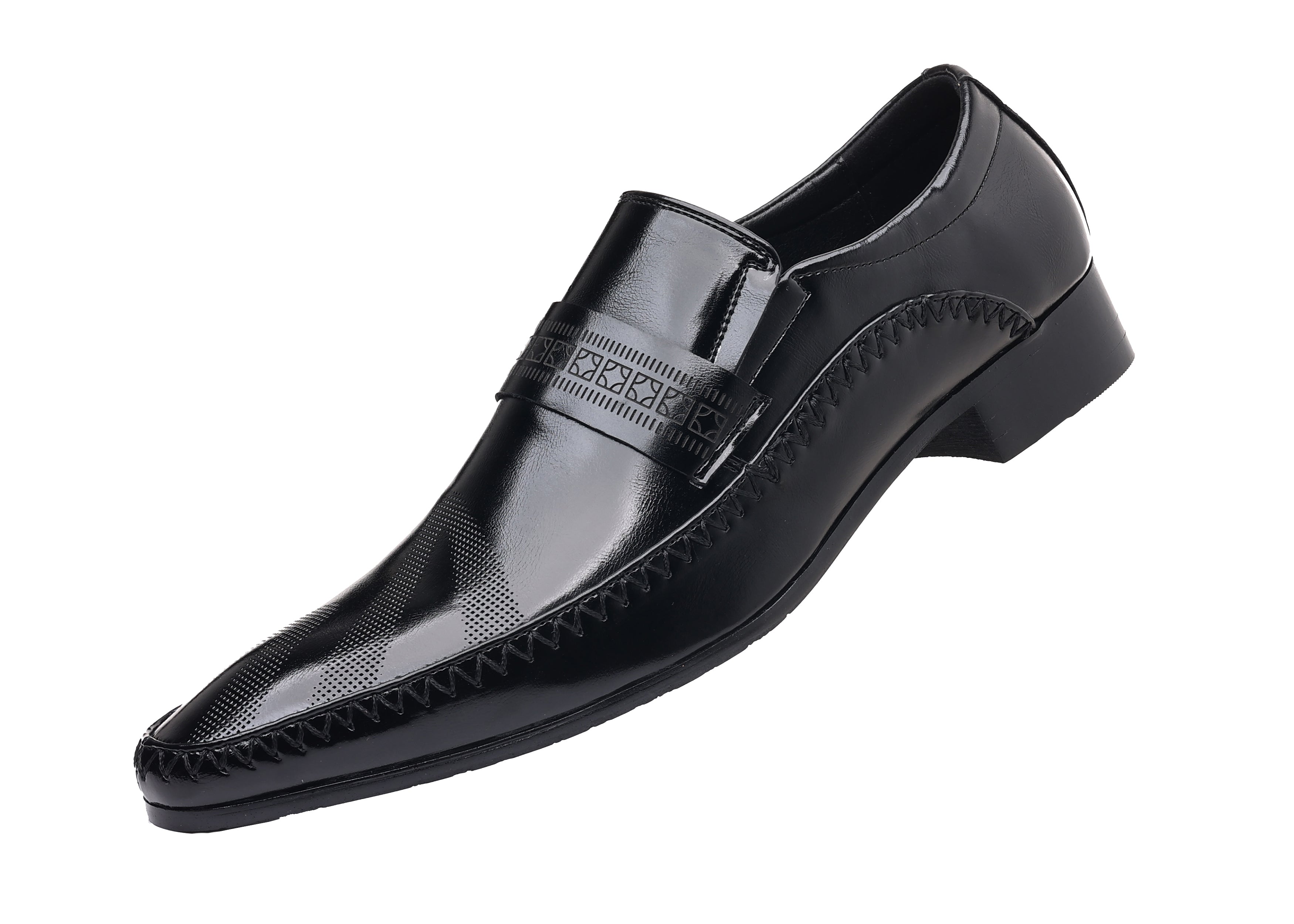 Men's Pointed Moc Toe Leather Shoes