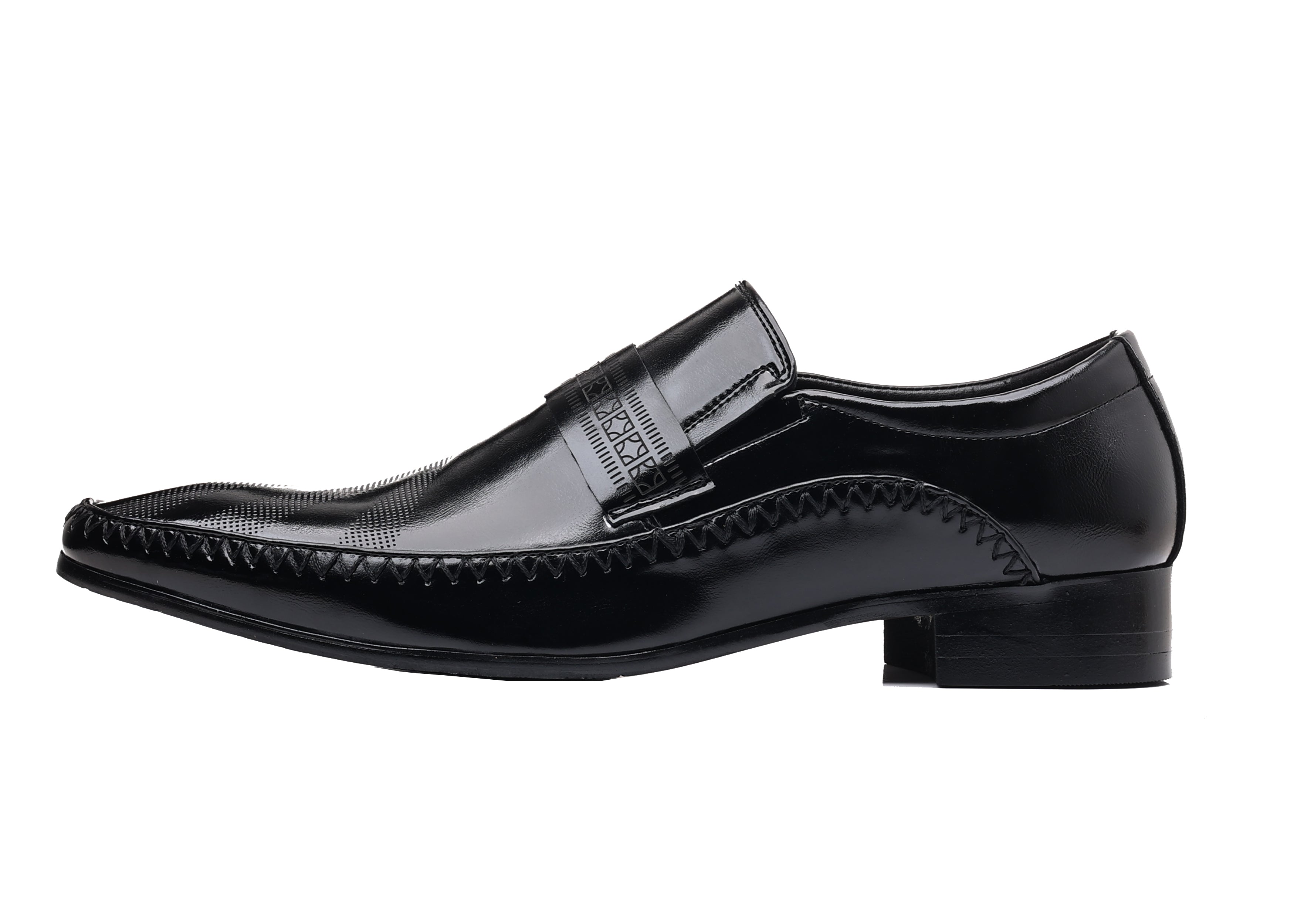 Men's Pointed Moc Toe Leather Shoes