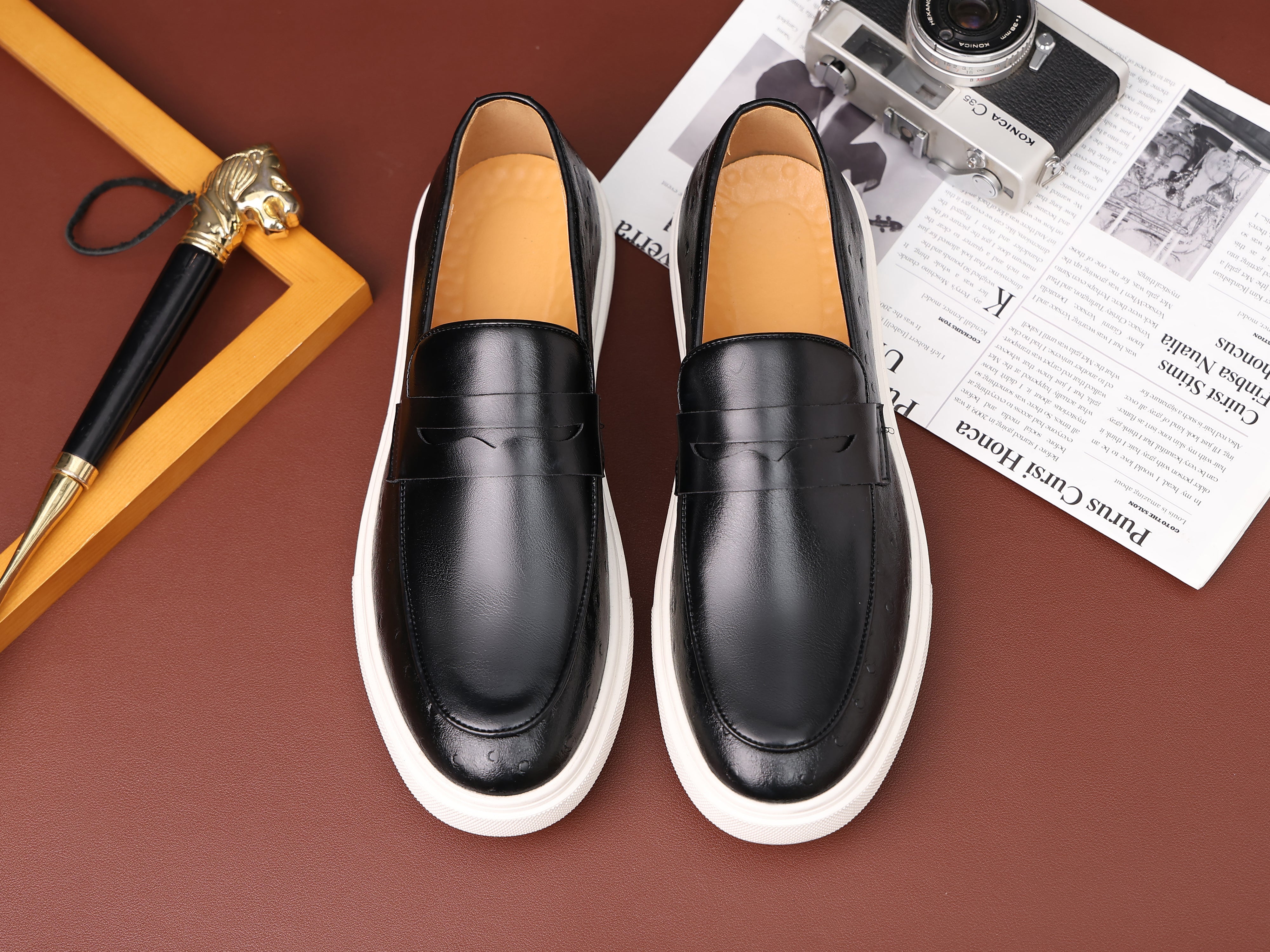 Men's Chunky Sole Penny Loafers