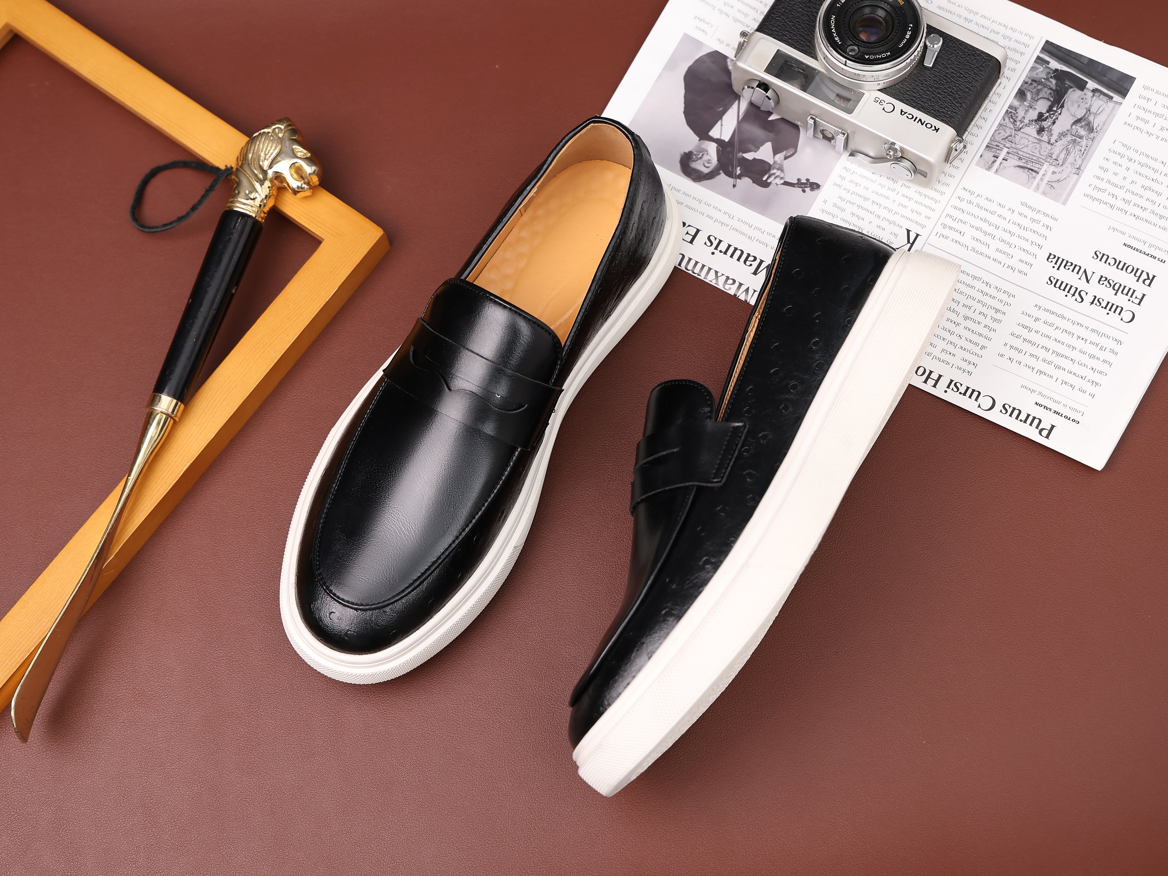 Men's Chunky Sole Penny Loafers