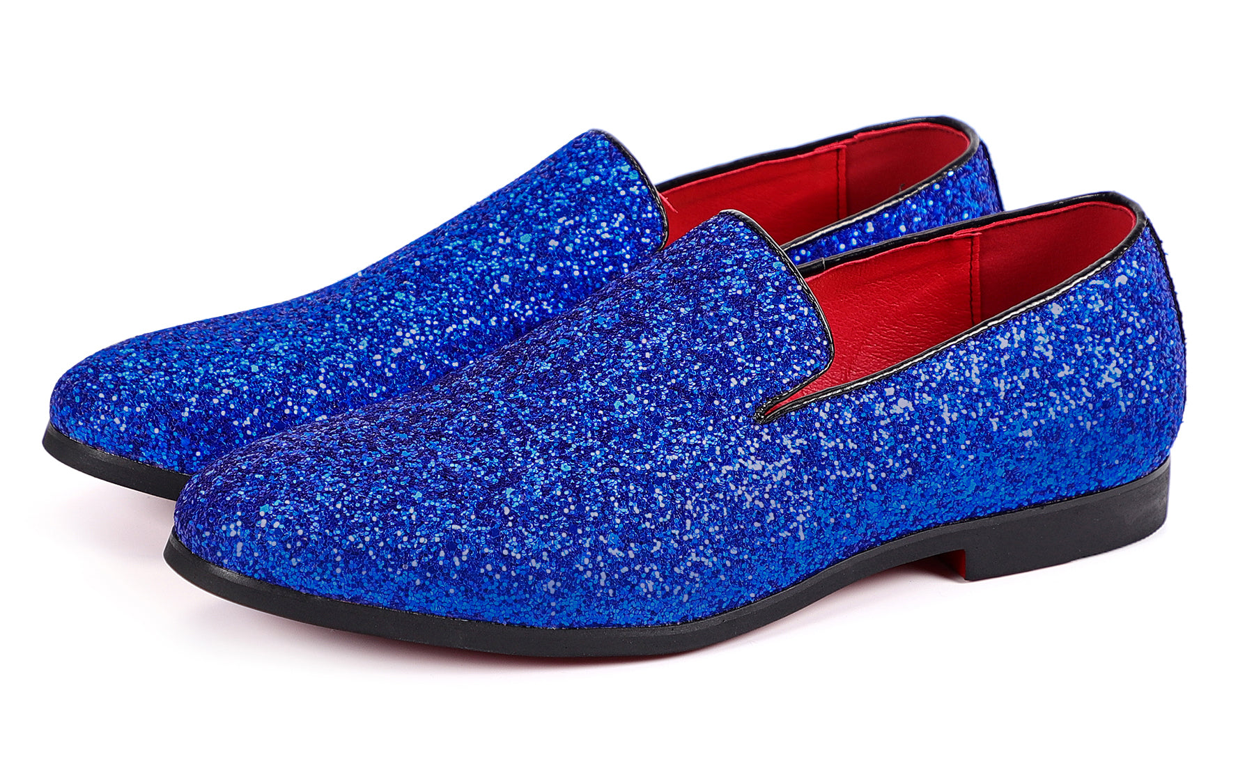Men's Metallic Glitter Smoking Loafers
