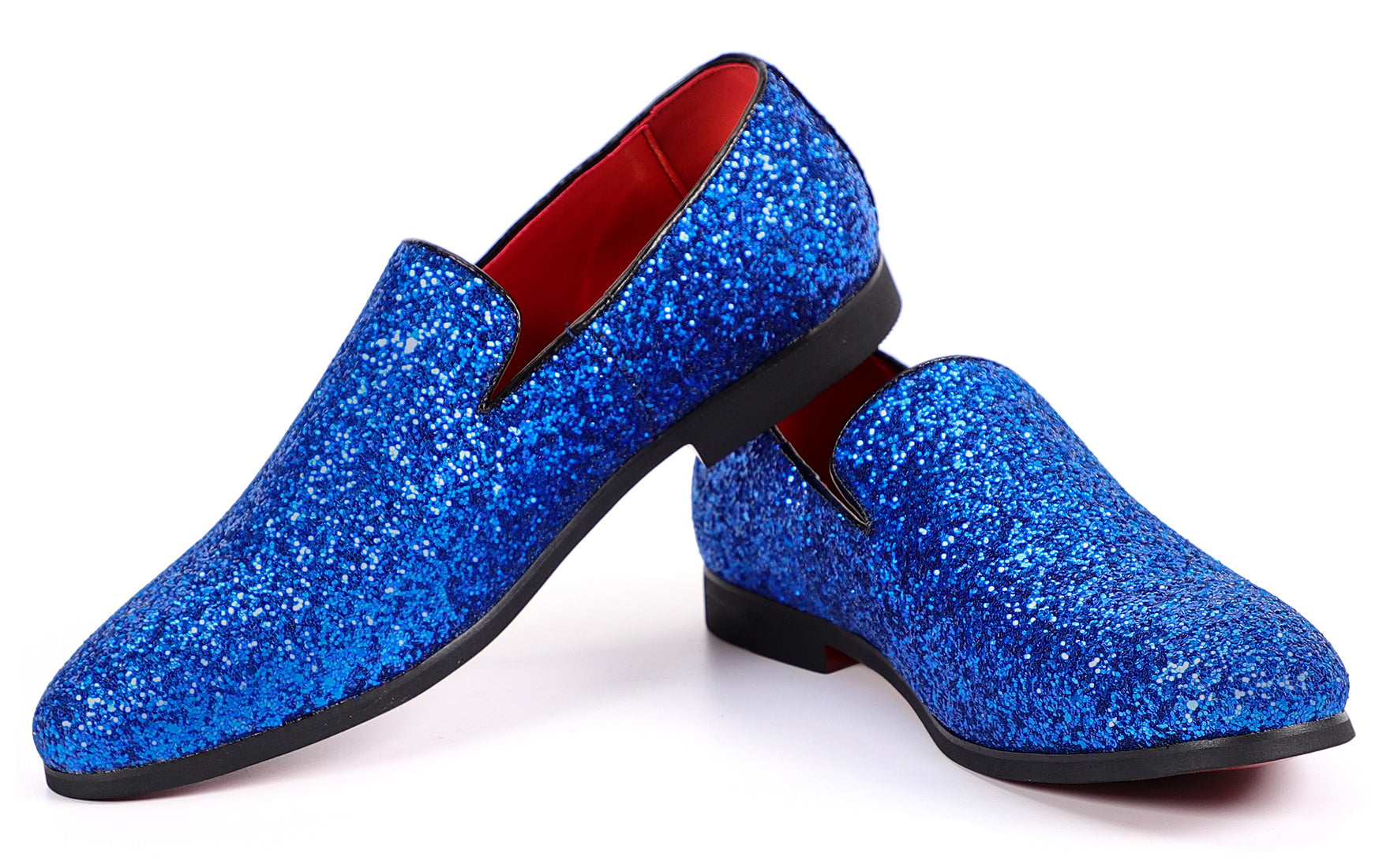 Men's Metallic Glitter Smoking Loafers