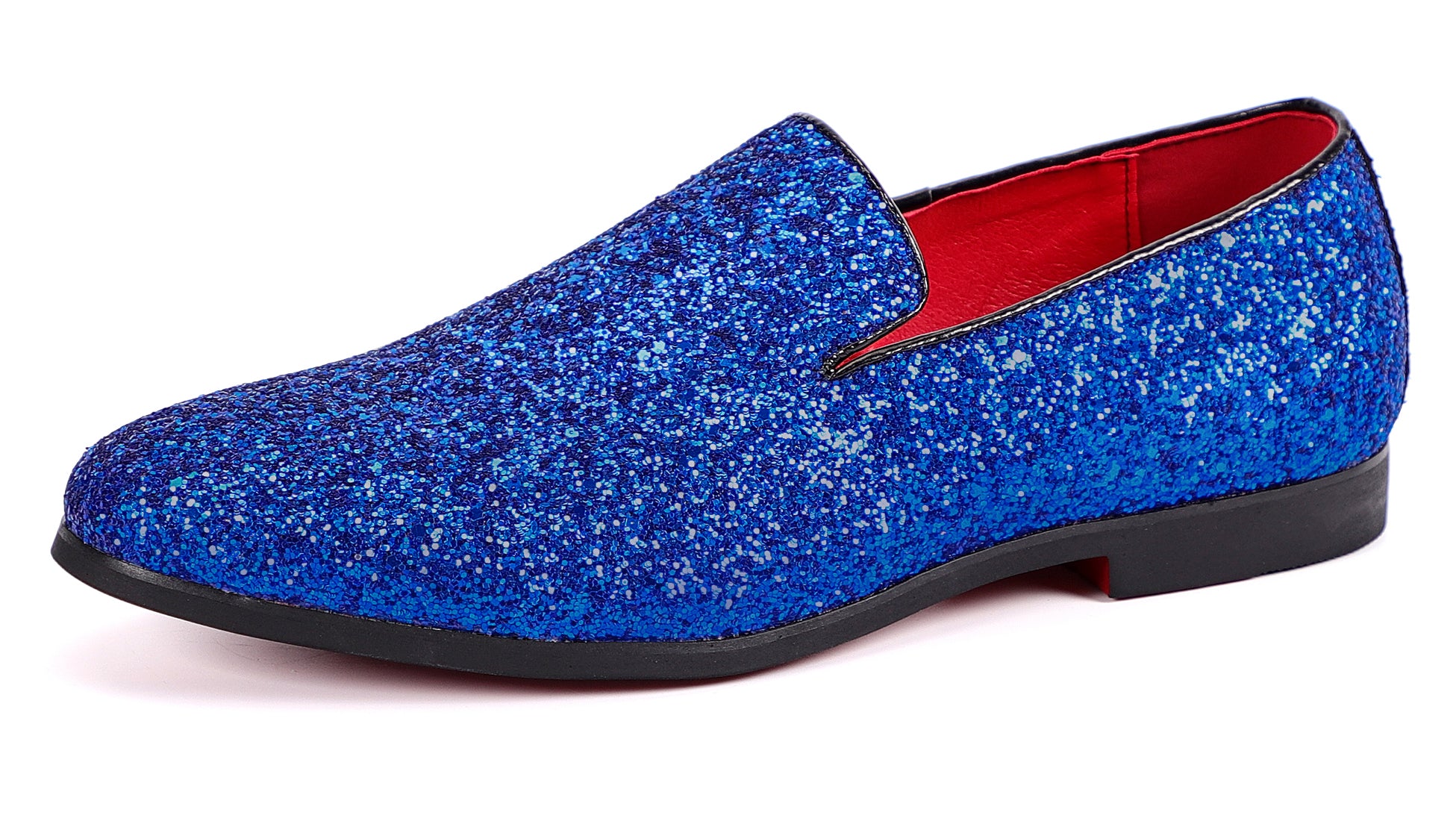 Men's Metallic Glitter Smoking Loafers