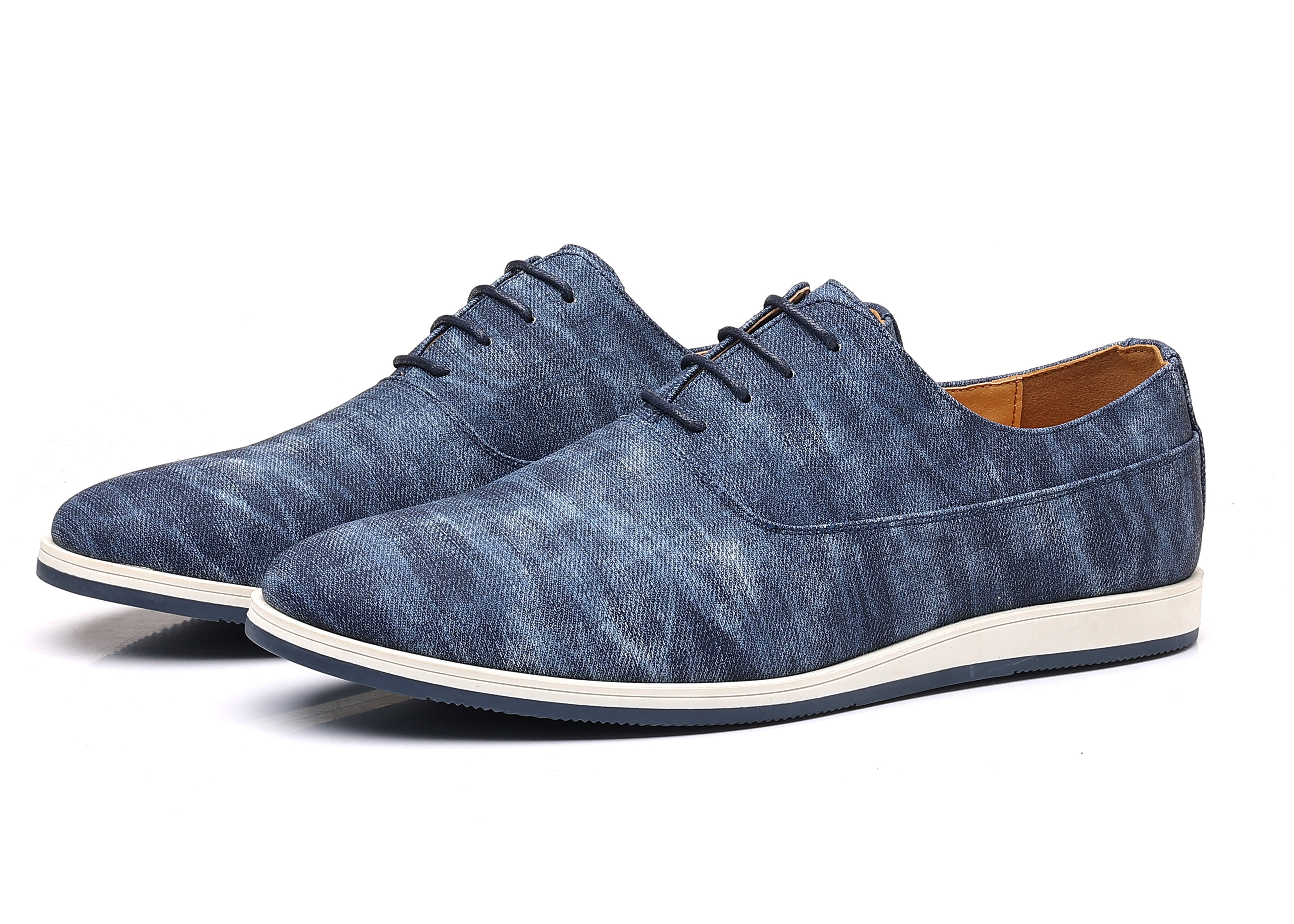 Men's Plain Toe Denim Oxfords