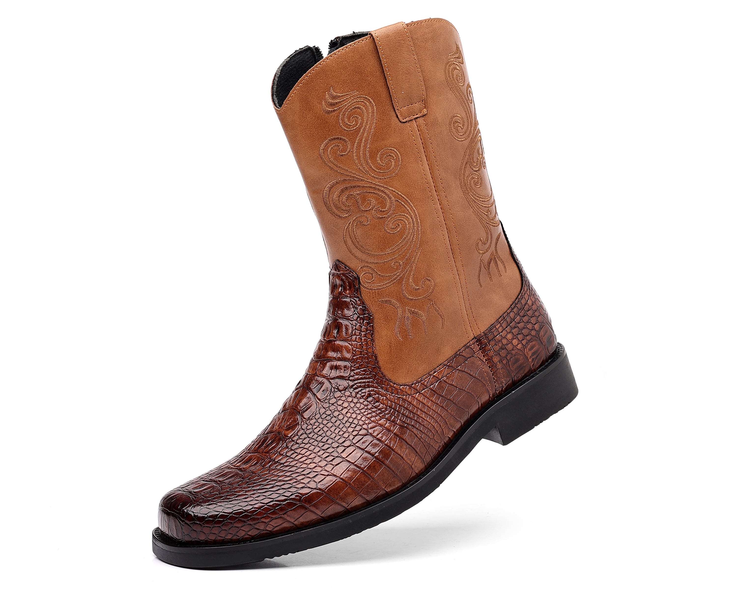 Men's Crocodile Western Cowboy Boots