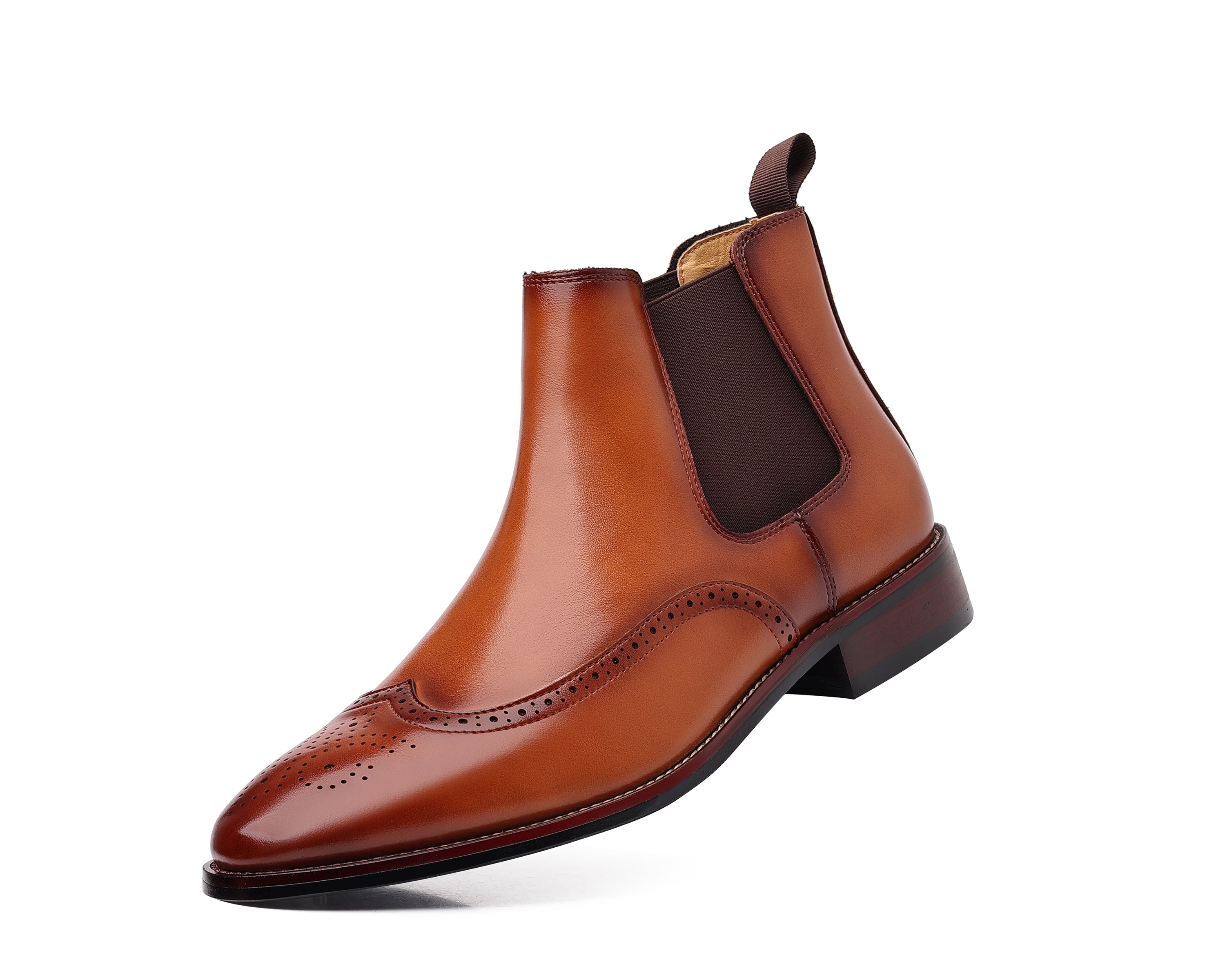 Botas Chelsea con detalle Brogue