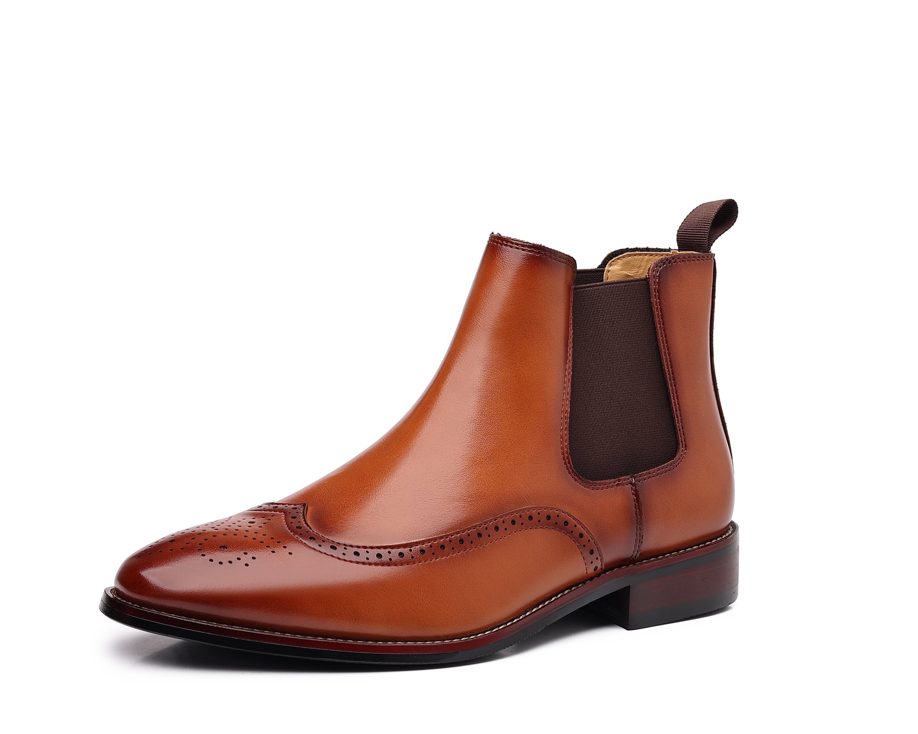 Botas Chelsea con detalle Brogue