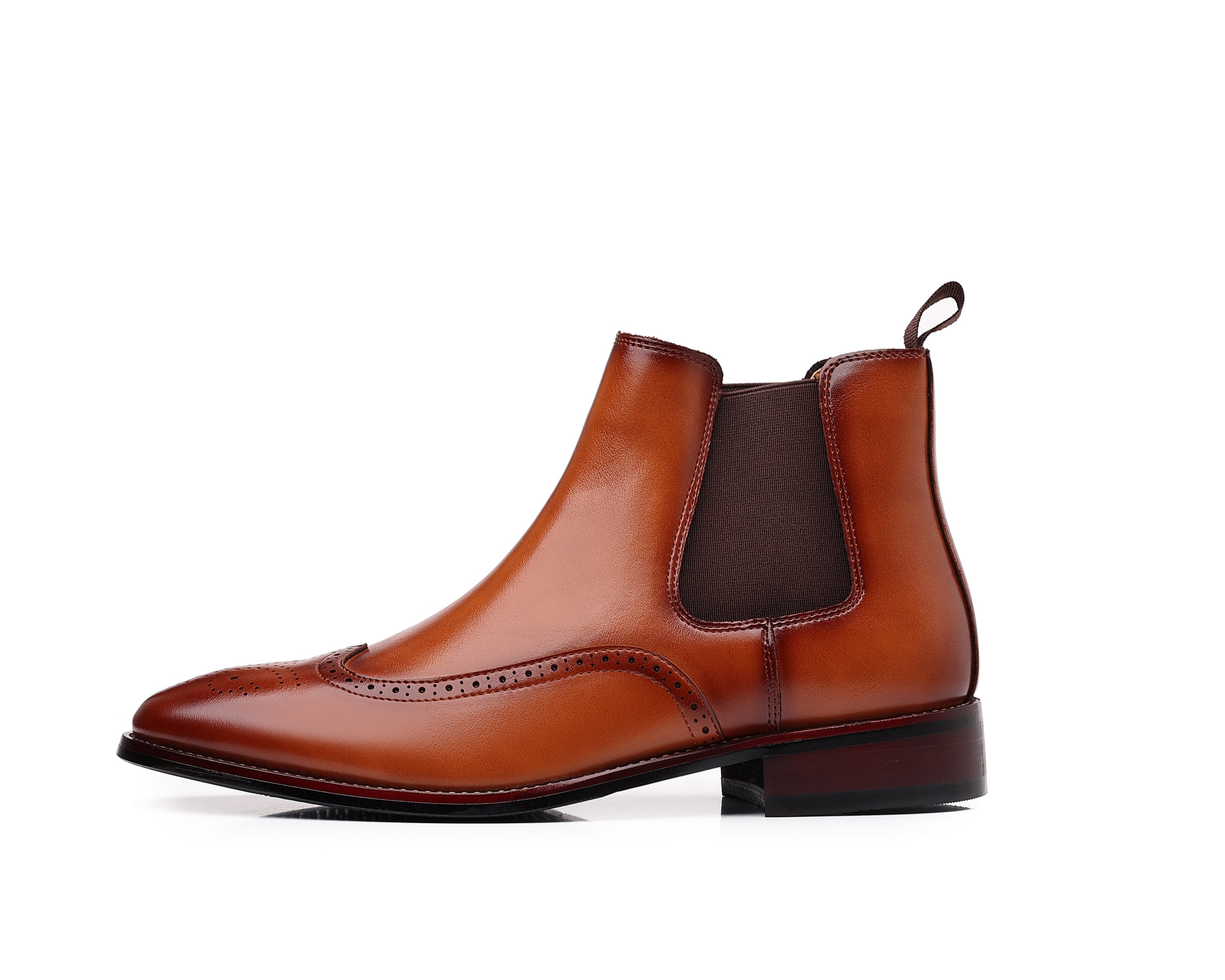 Botas Chelsea con detalle Brogue
