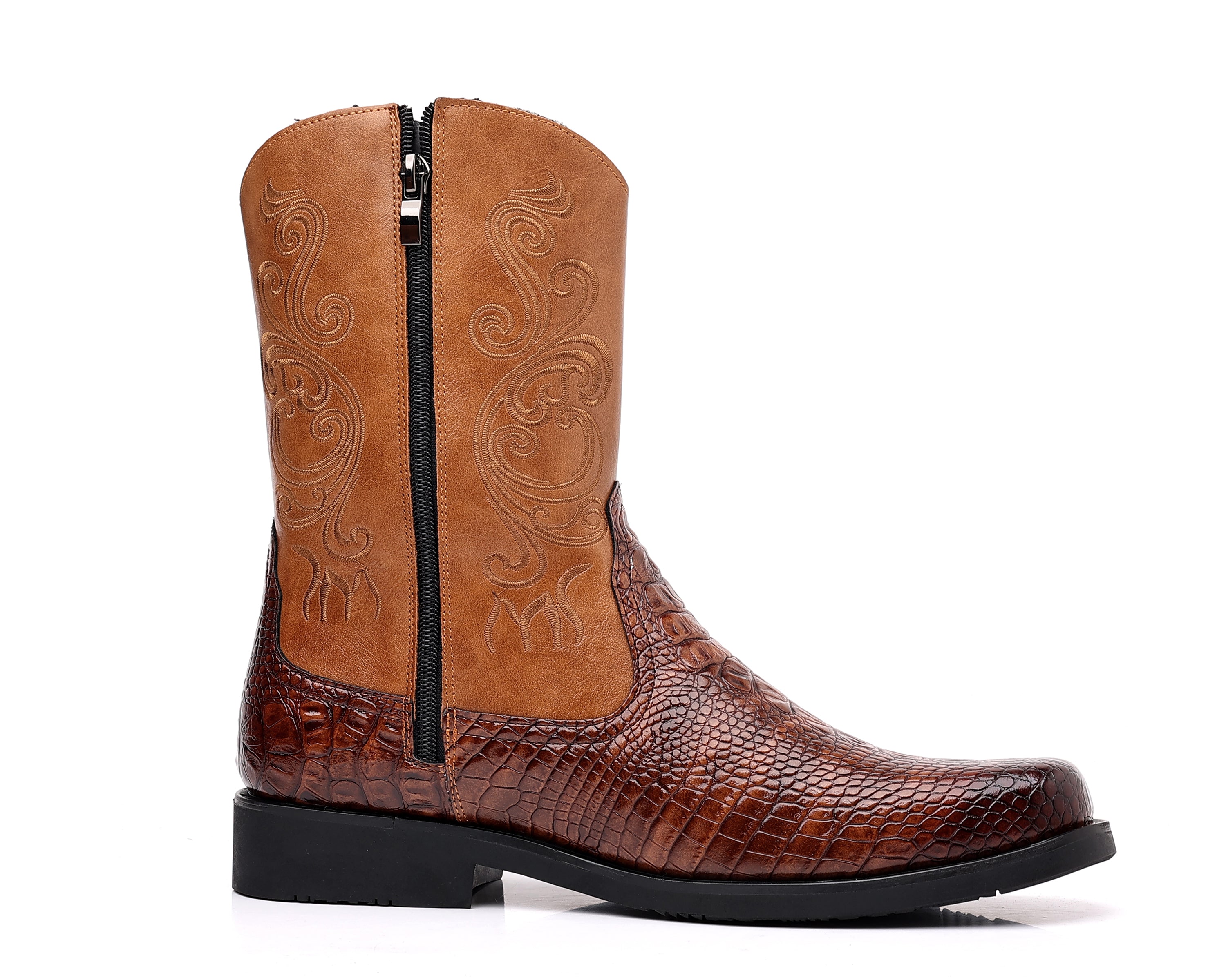 Men's Crocodile Western Cowboy Boots