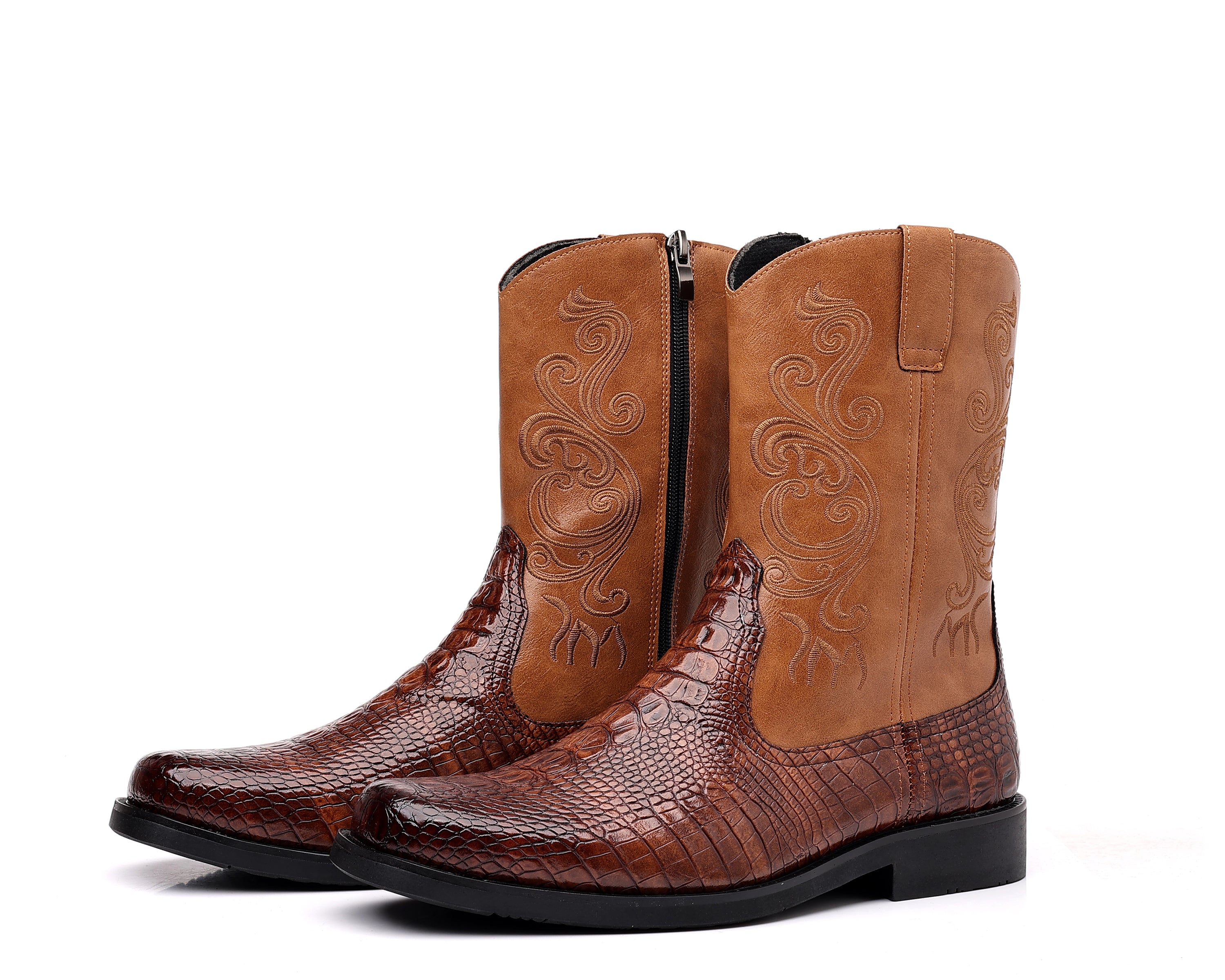 Men's Crocodile Western Cowboy Boots