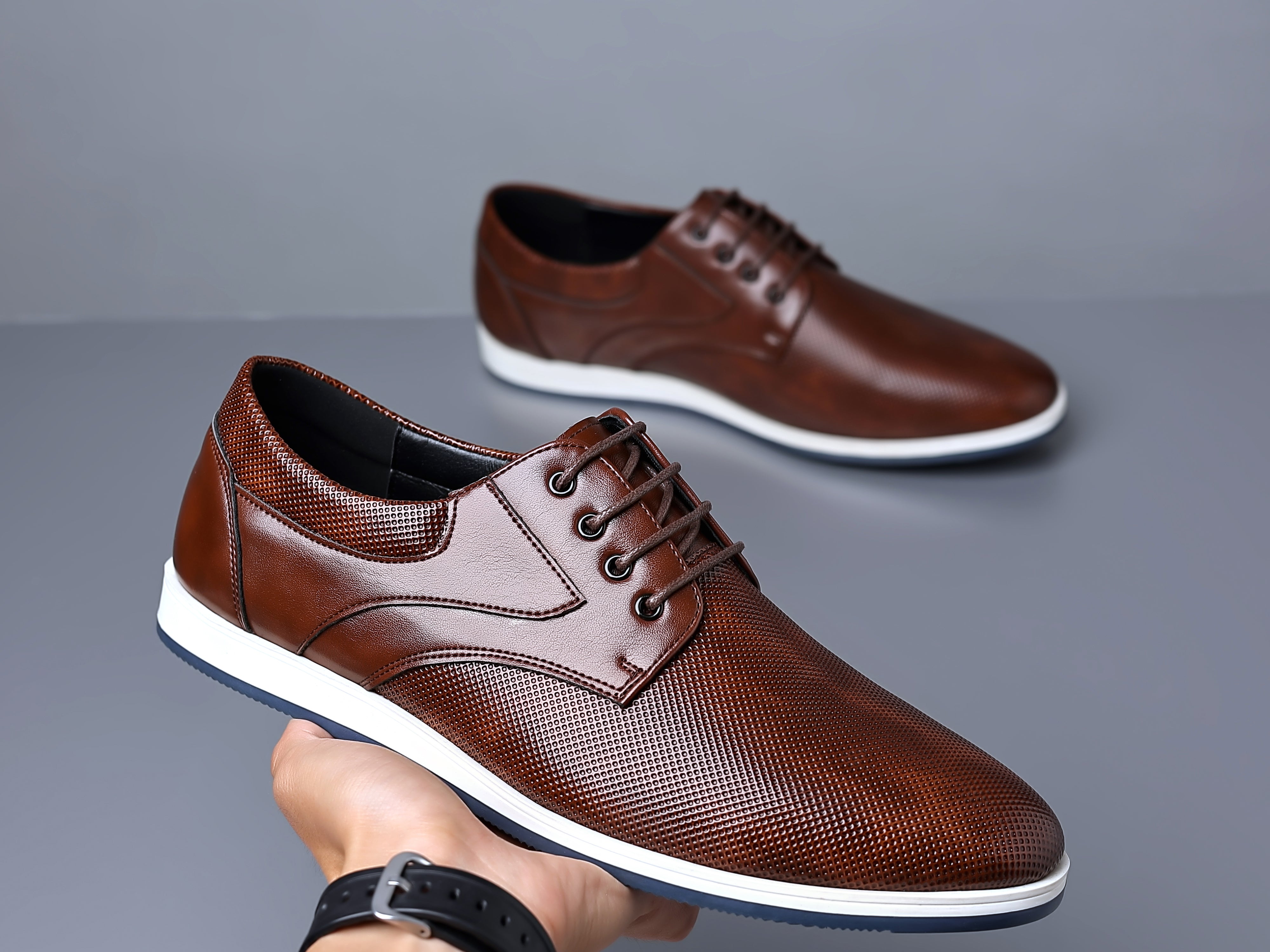 Men's Leather Low Top Oxfords