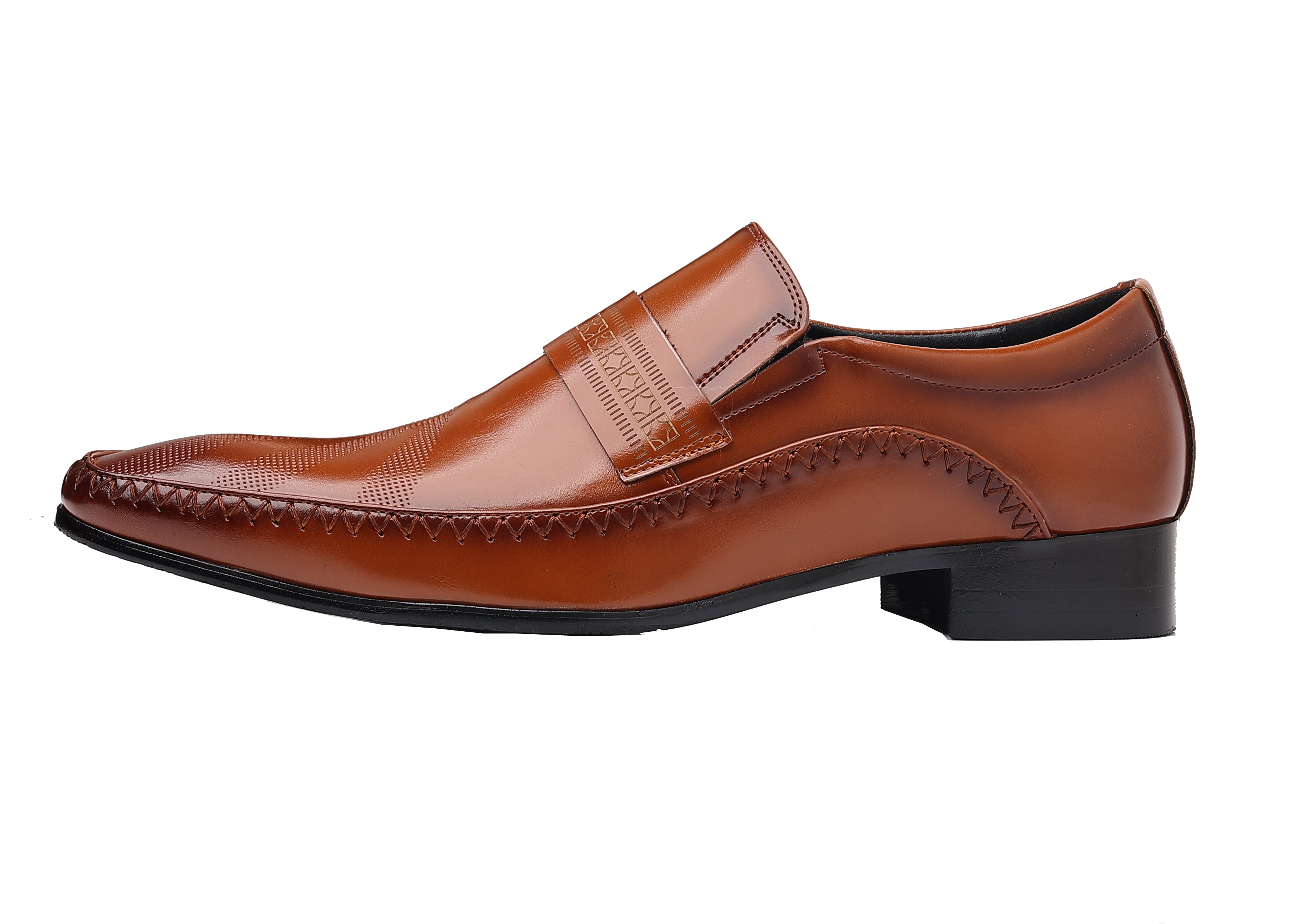 Men's Pointed Moc Toe Leather Shoes