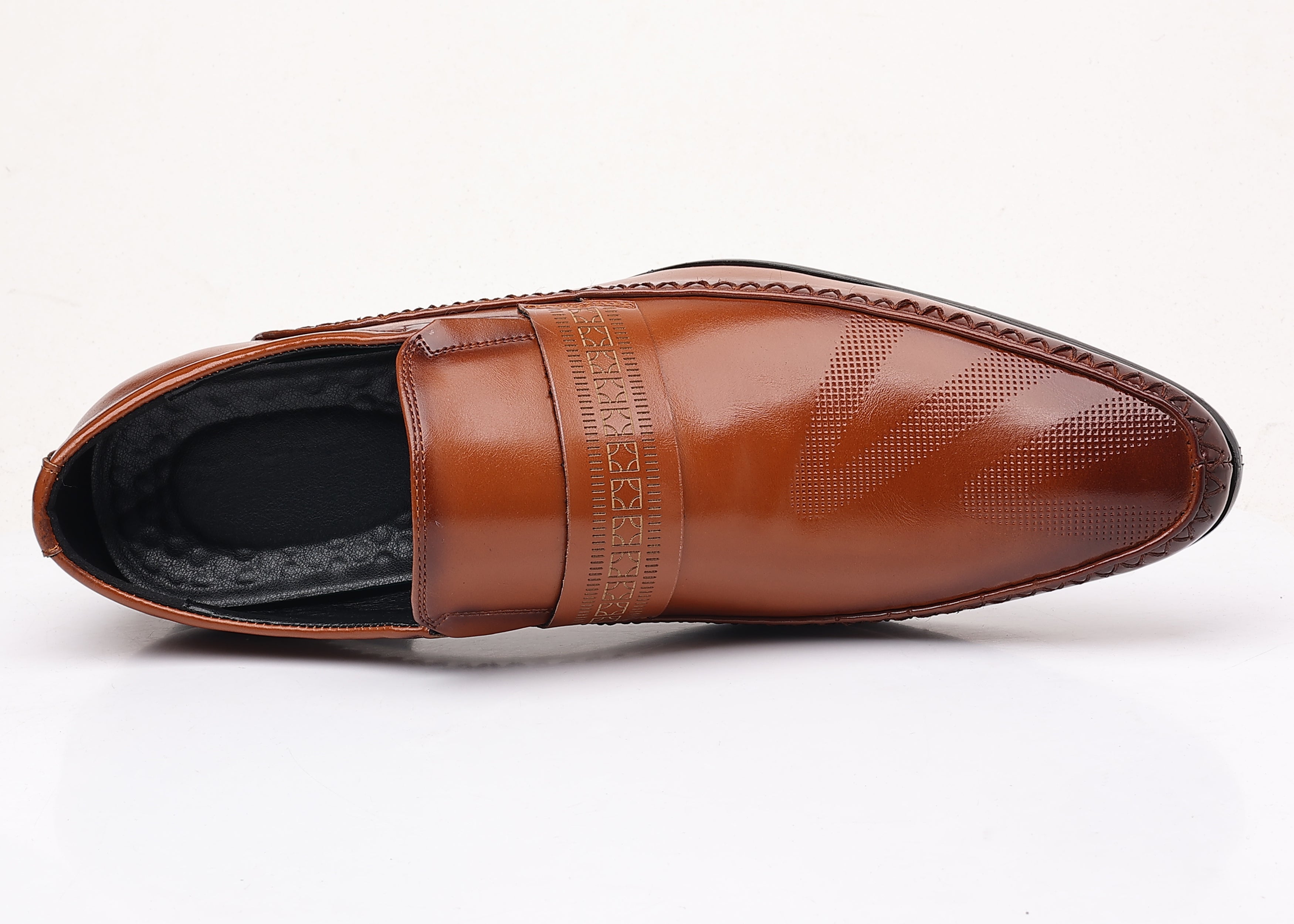 Men's Pointed Moc Toe Leather Shoes