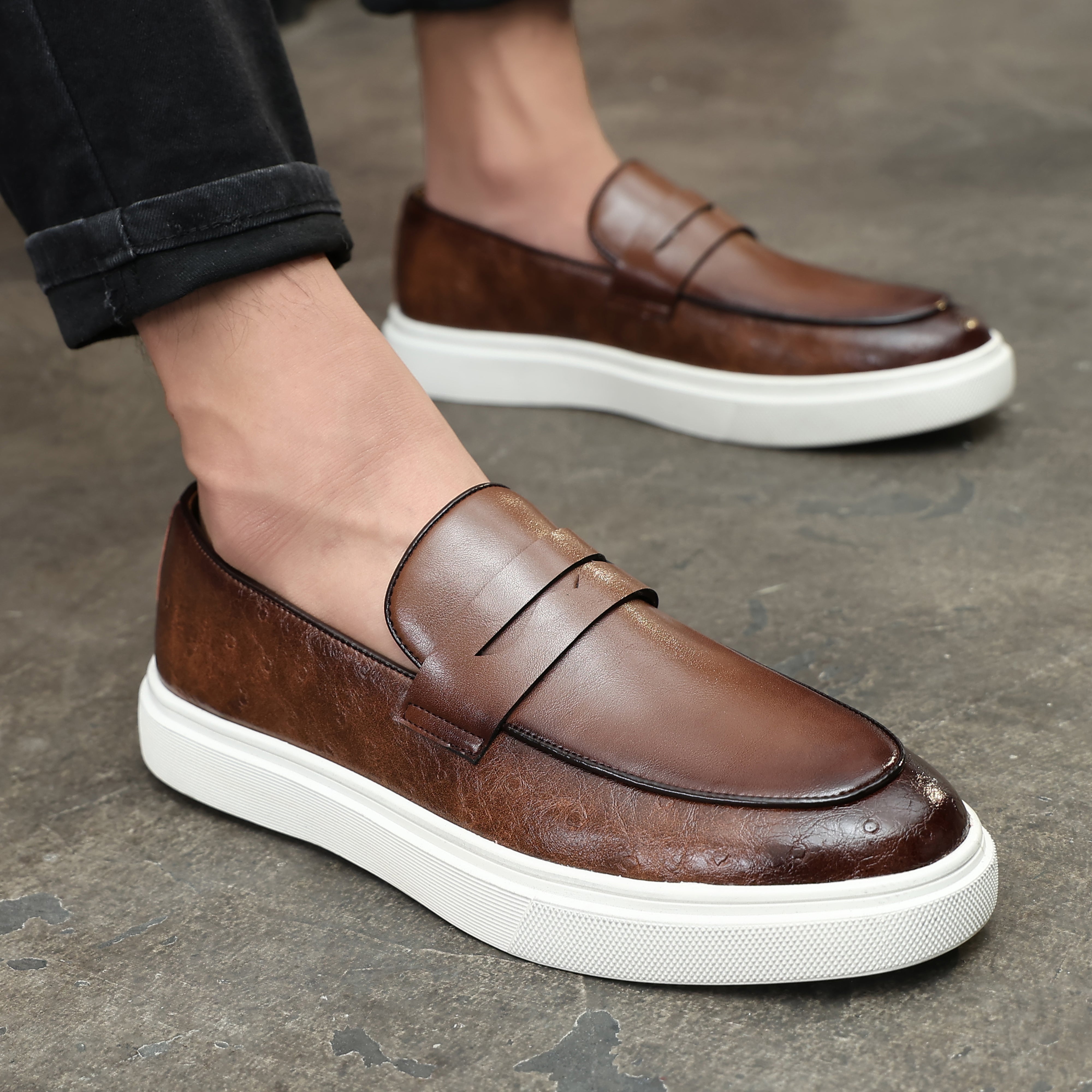 Men's Chunky Sole Penny Loafers