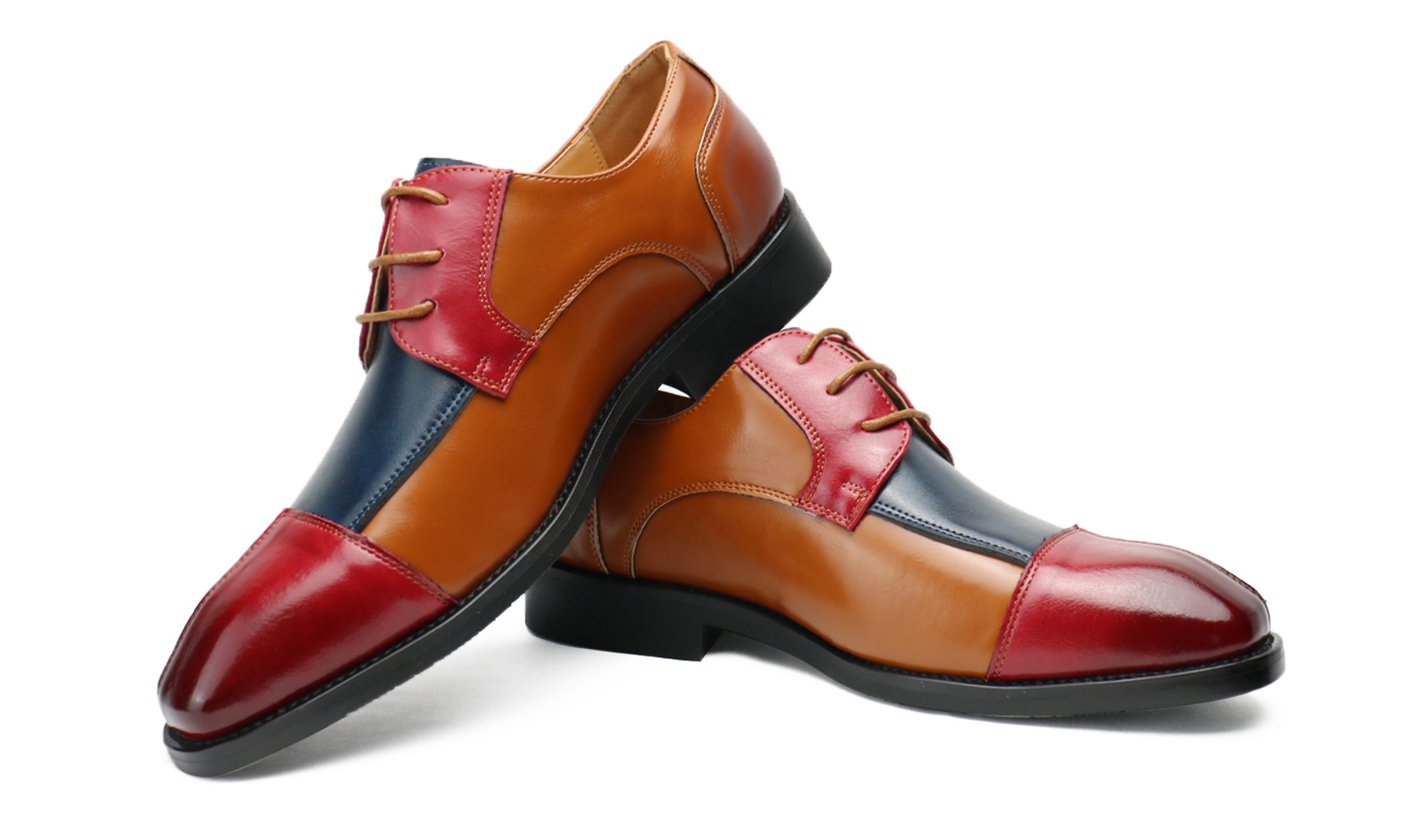Men's Colour Panelled Derby Shoes