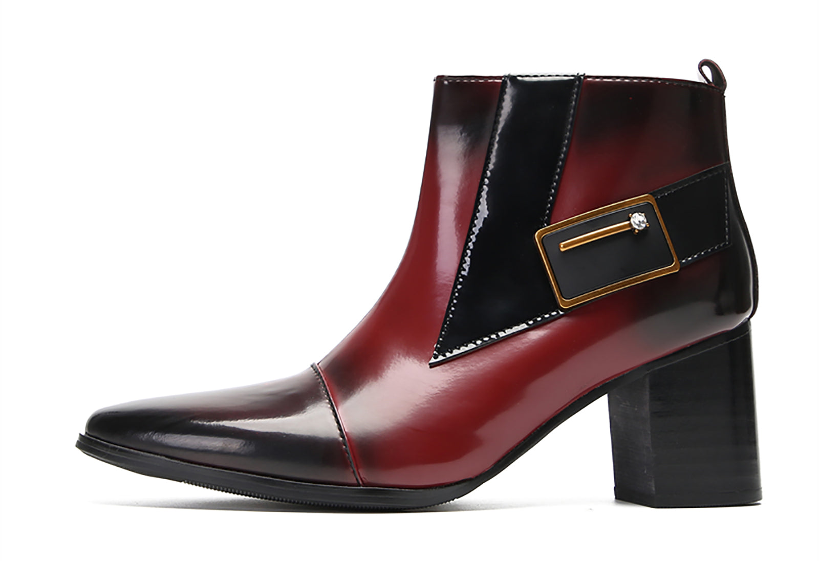 Botas vaqueras cómodas con hebilla para hombre
