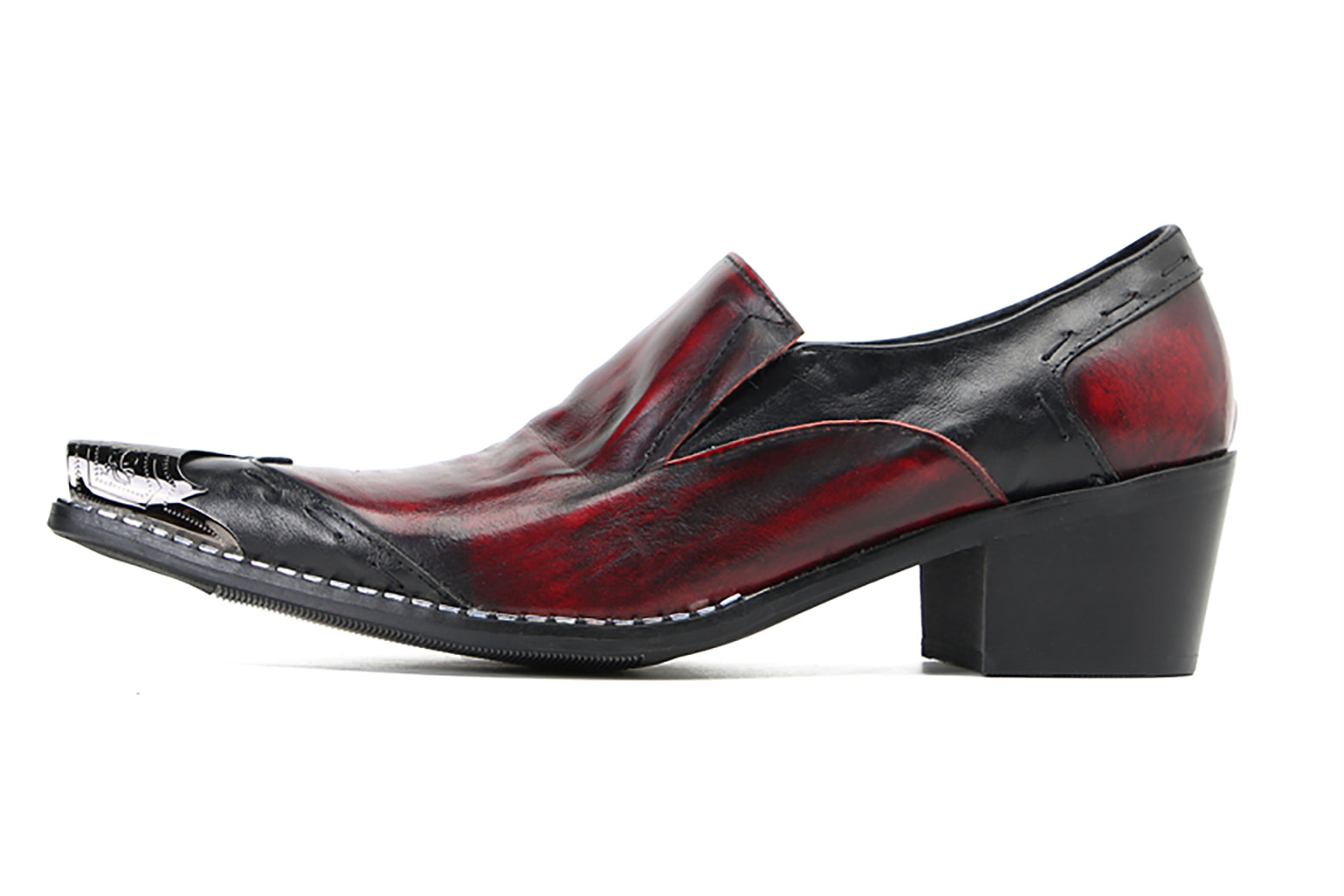 Men's Fashion Metal Pointed Toeded Western Loafers