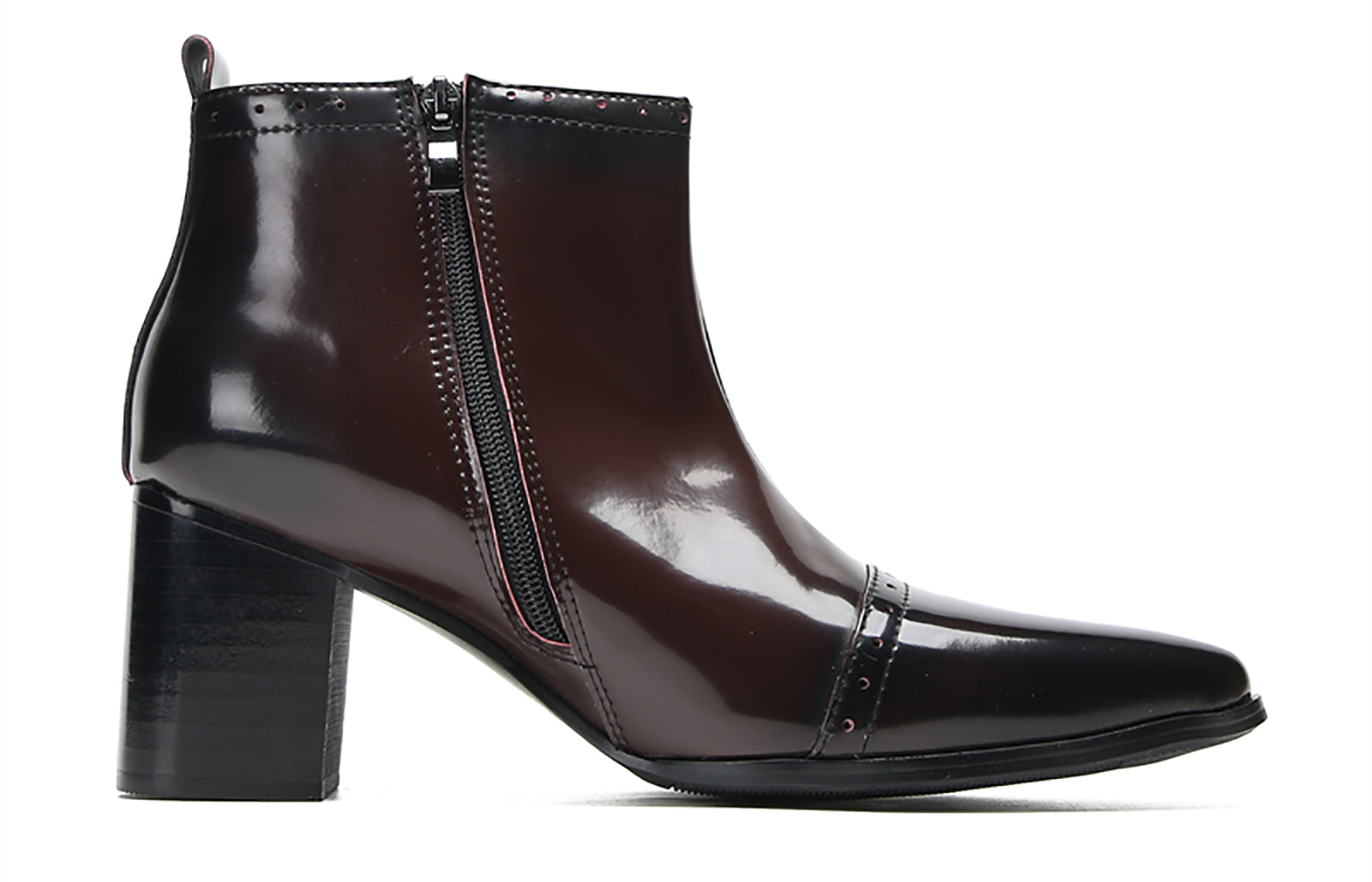 Men's Flower Buckle Western Ankle Boots
