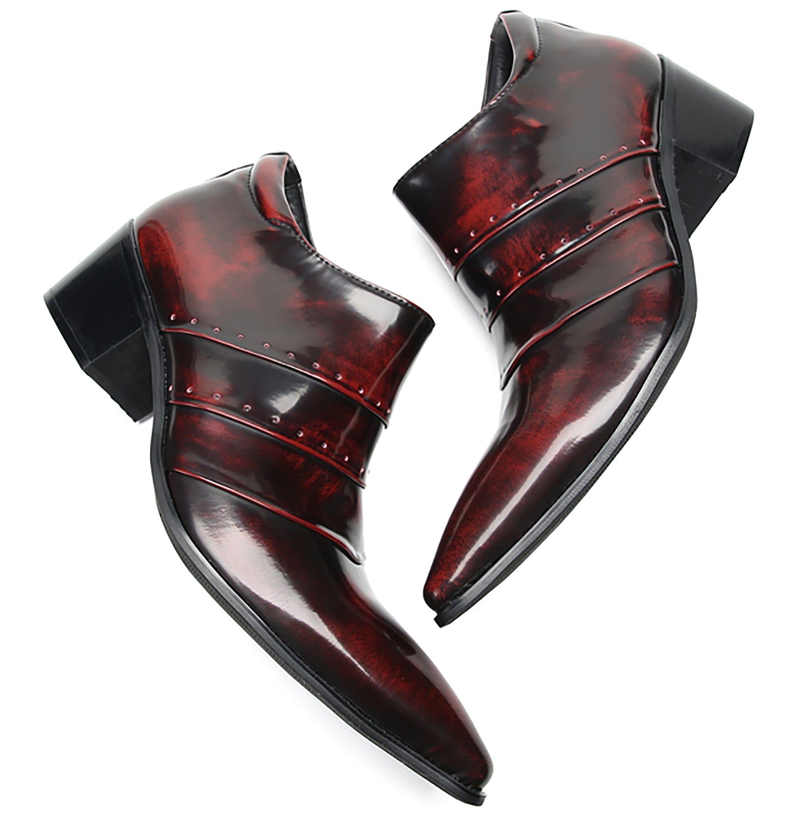 Men's Folded Texture Silp On Opera Pumps