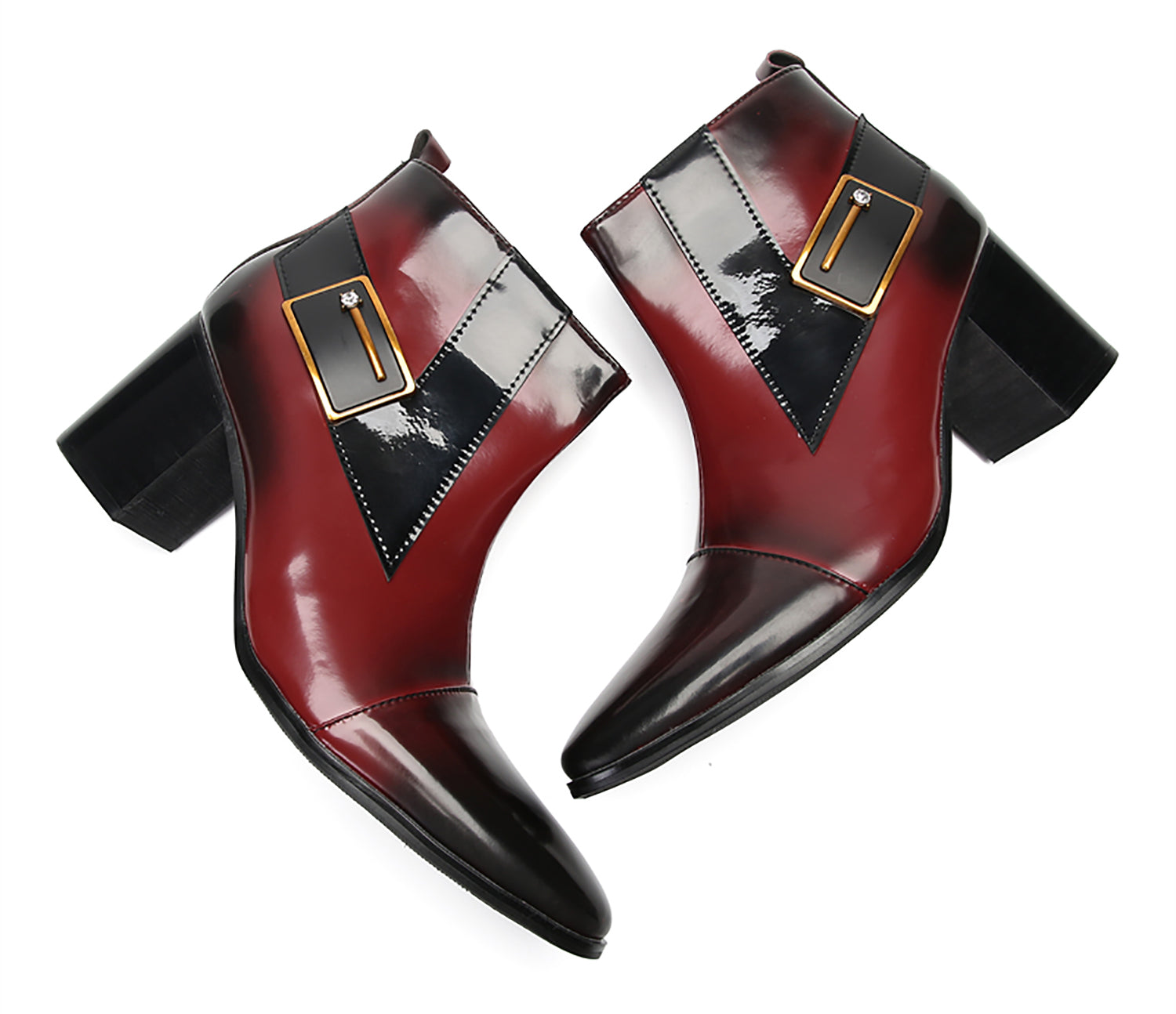 Botas vaqueras cómodas con hebilla para hombre