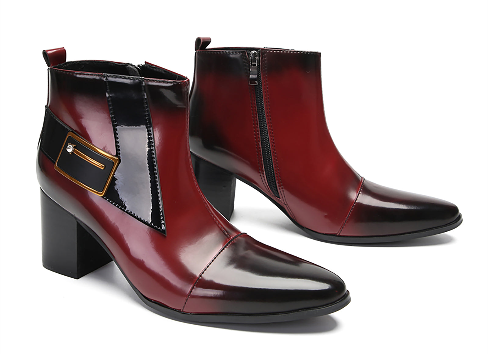 Botas vaqueras cómodas con hebilla para hombre