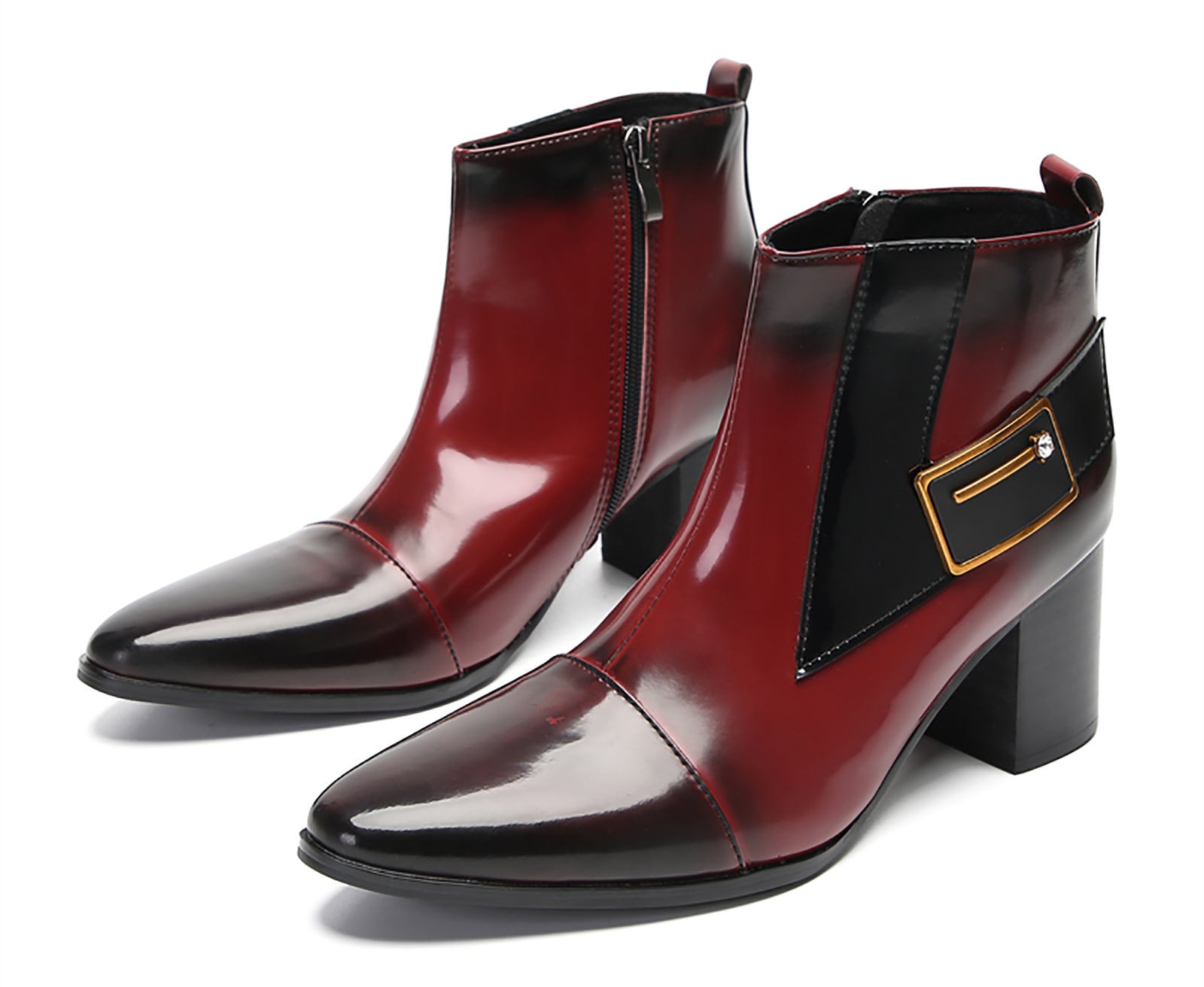 Botas vaqueras cómodas con hebilla para hombre
