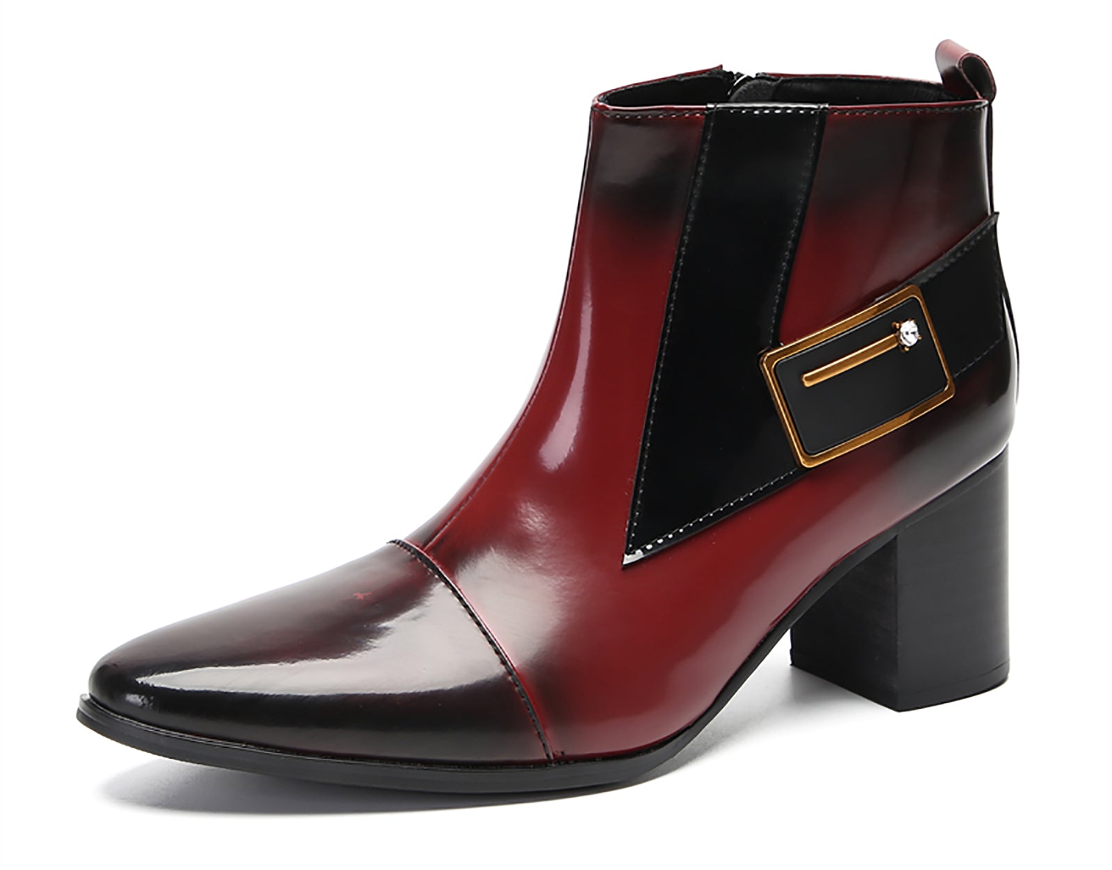 Botas vaqueras cómodas con hebilla para hombre