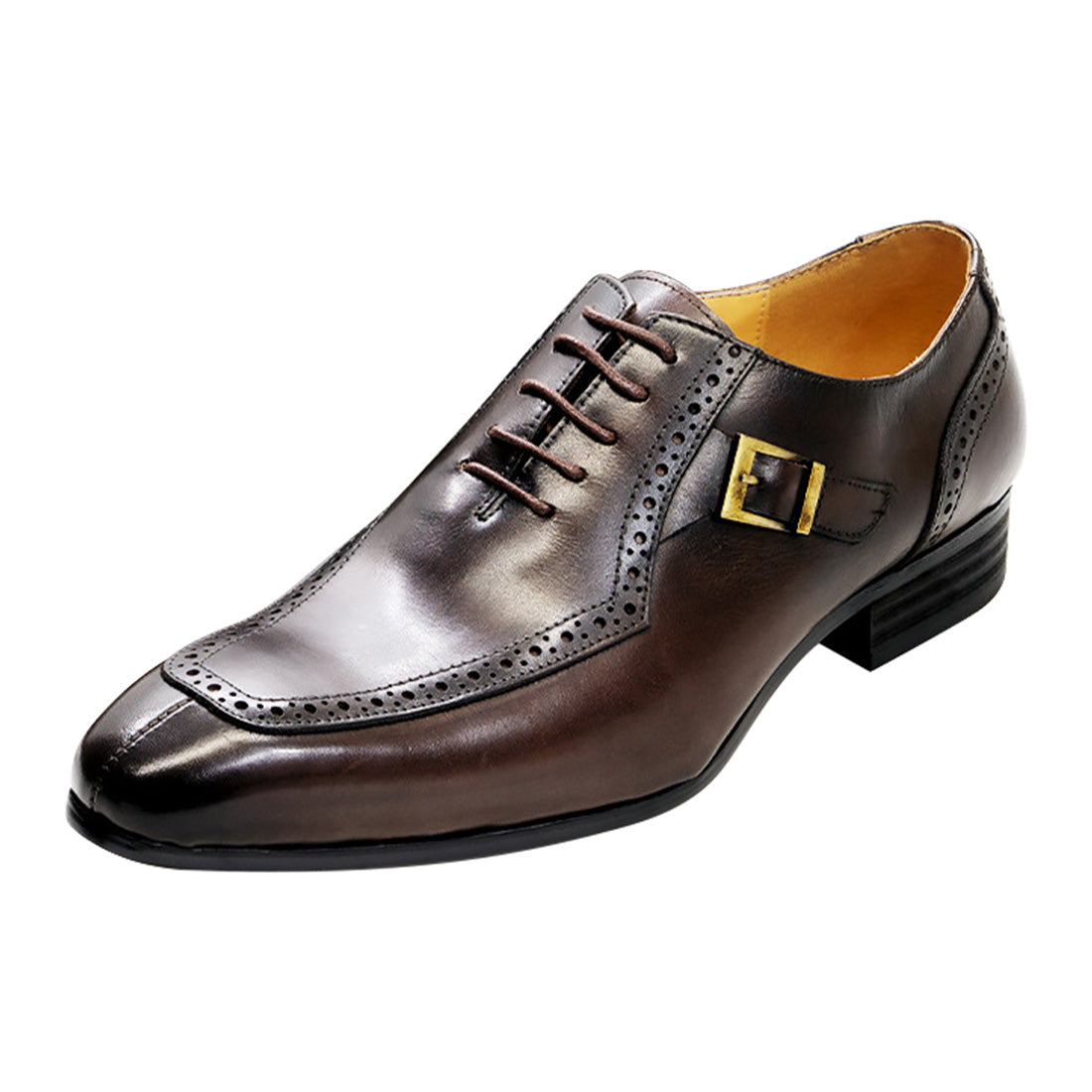 Men's Dress Formal Buckle Longwing Brogues Oxfords