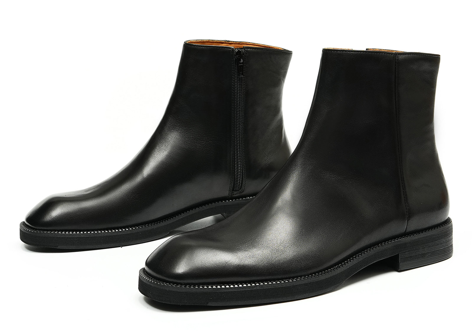 Botas Chelsea con cremallera de vestir hechas a mano para hombre