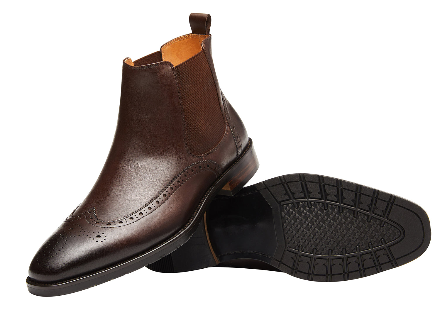 Botas Chelsea clásicas de cuero para hombre
