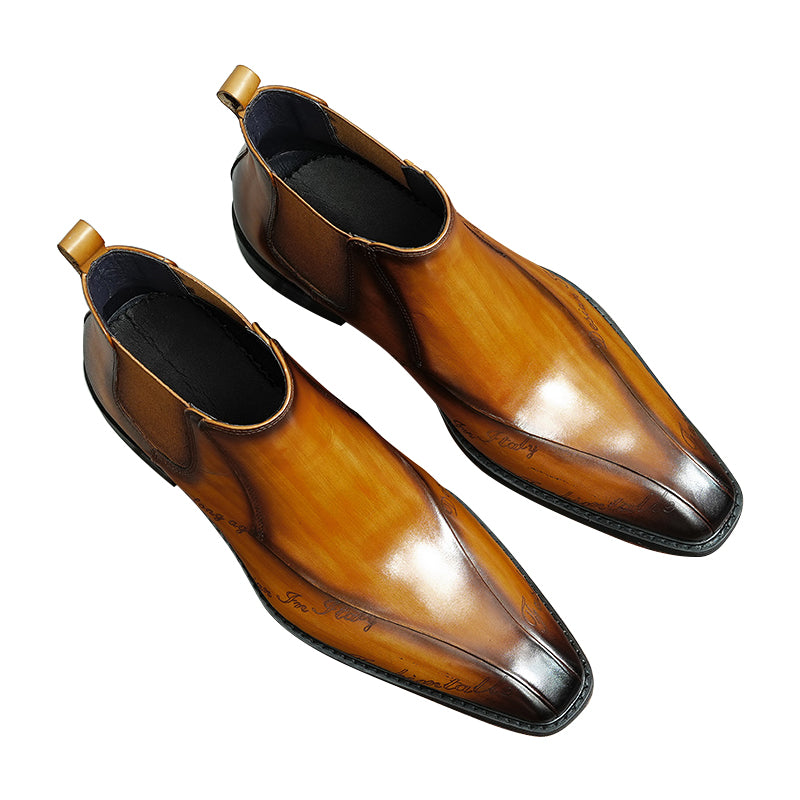 Men's Fashion Dress Formal Brogues Chelsea Boots