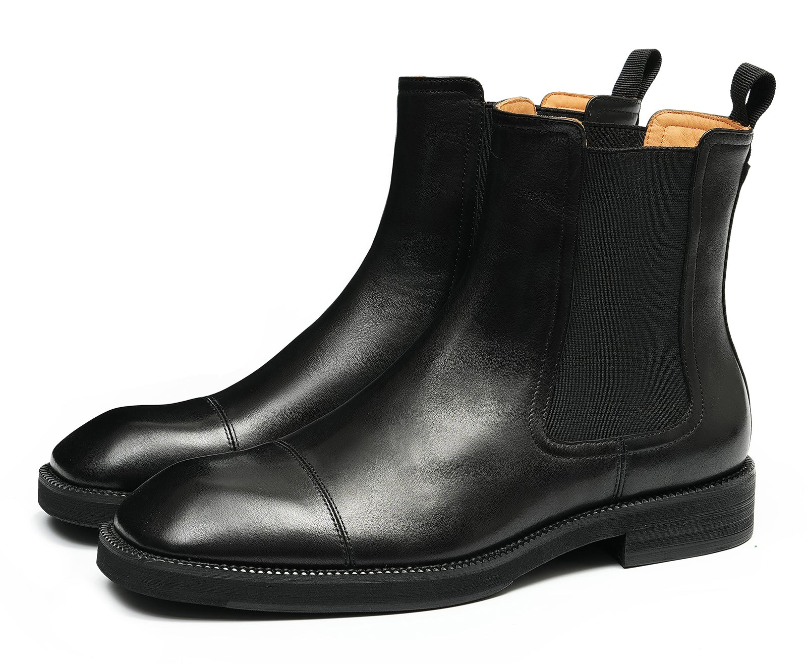 Botas Chelsea con punta de vestir hechas a mano para hombre