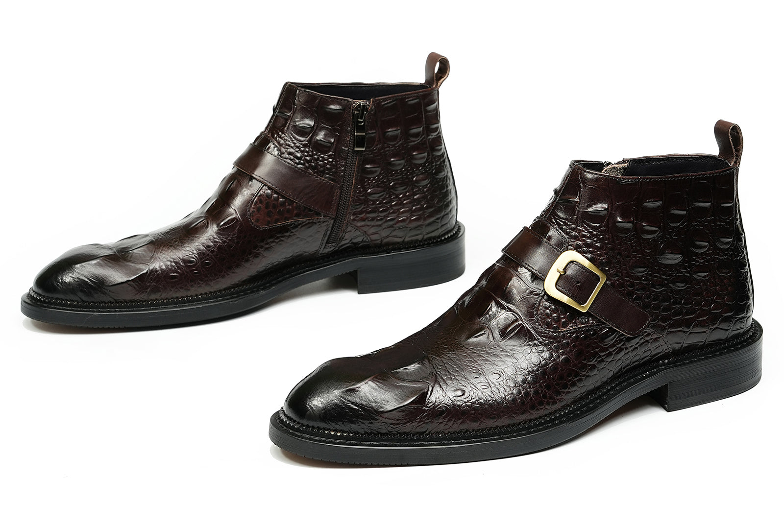 Men's Fashion Handmade Buckle Dress Boots