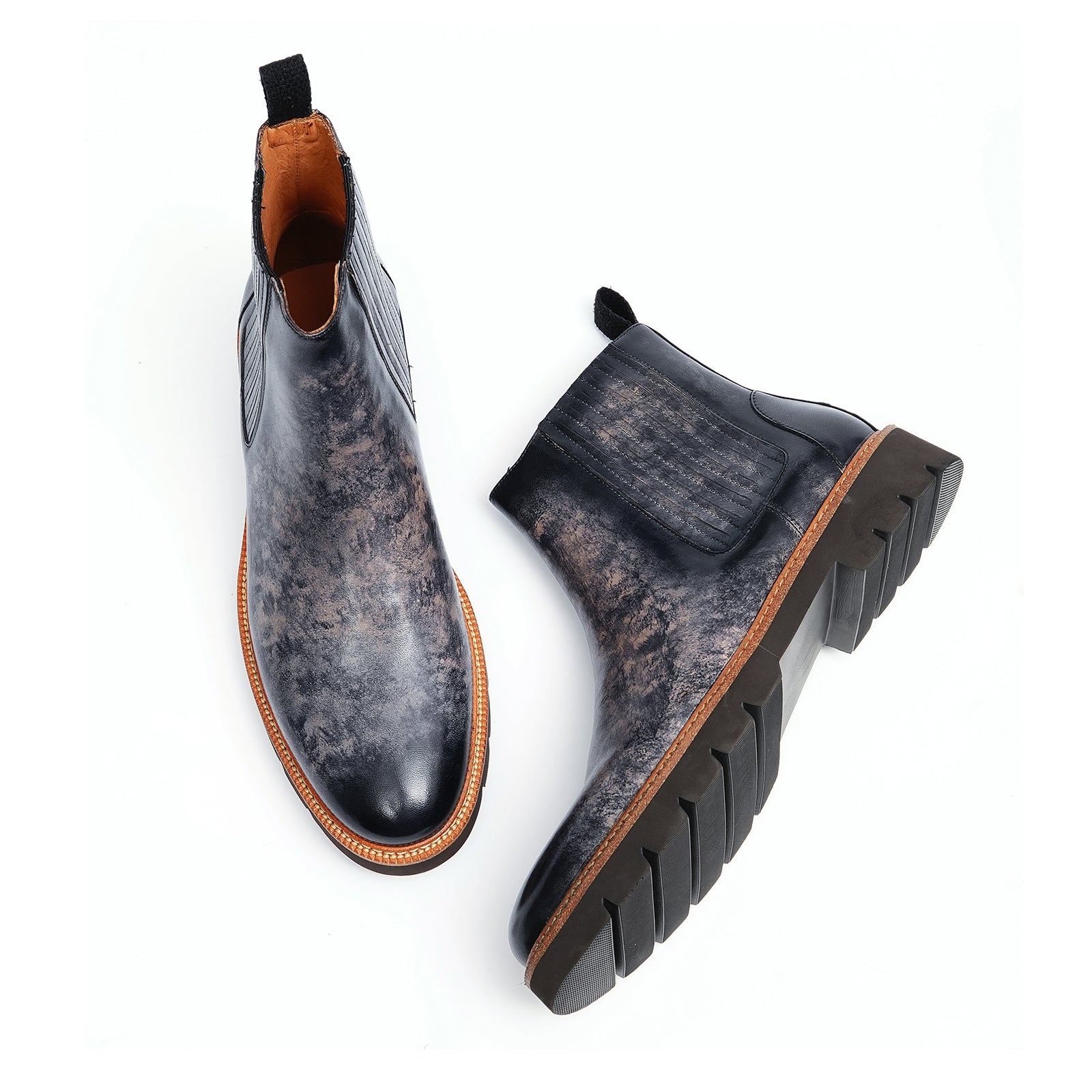 Botas Chelsea de vestir de moda retro para hombre