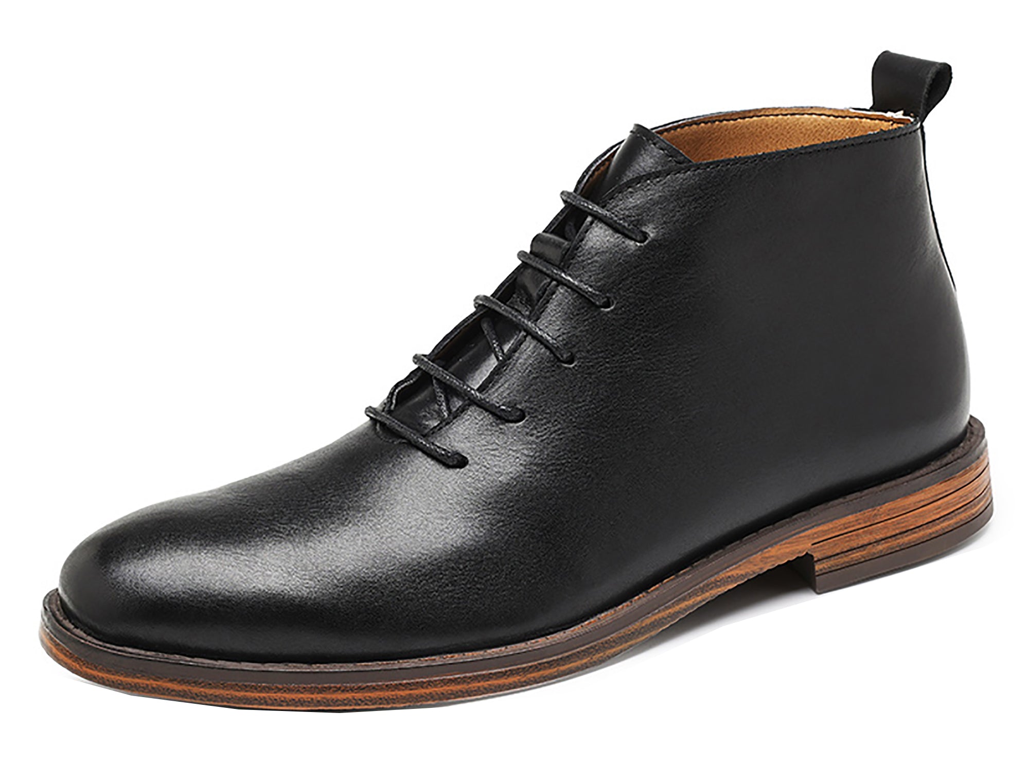 Men's Genuine Handmade Plain Toe Chukka Derby Boots