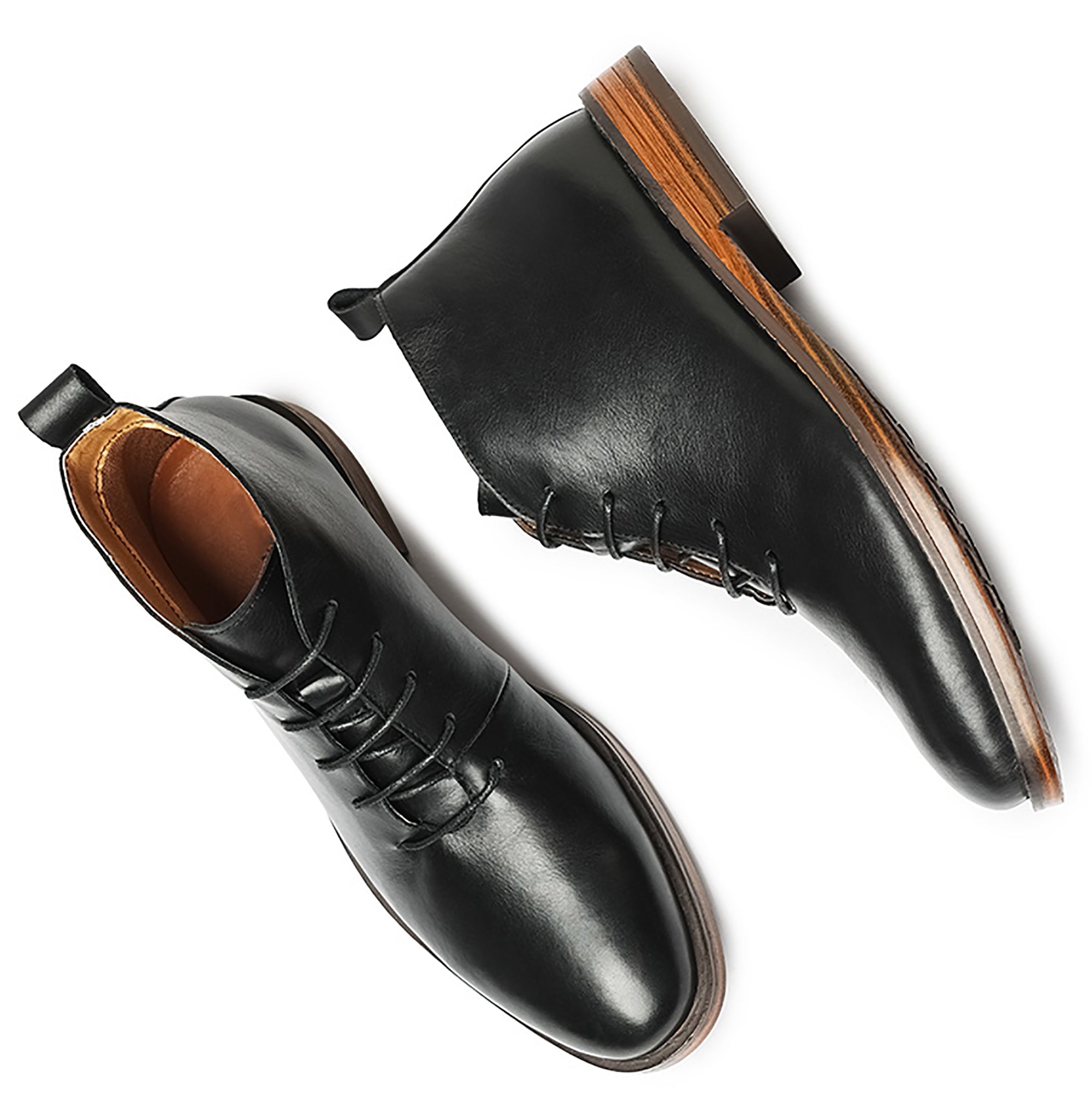 Men's Genuine Handmade Plain Toe Chukka Derby Boots