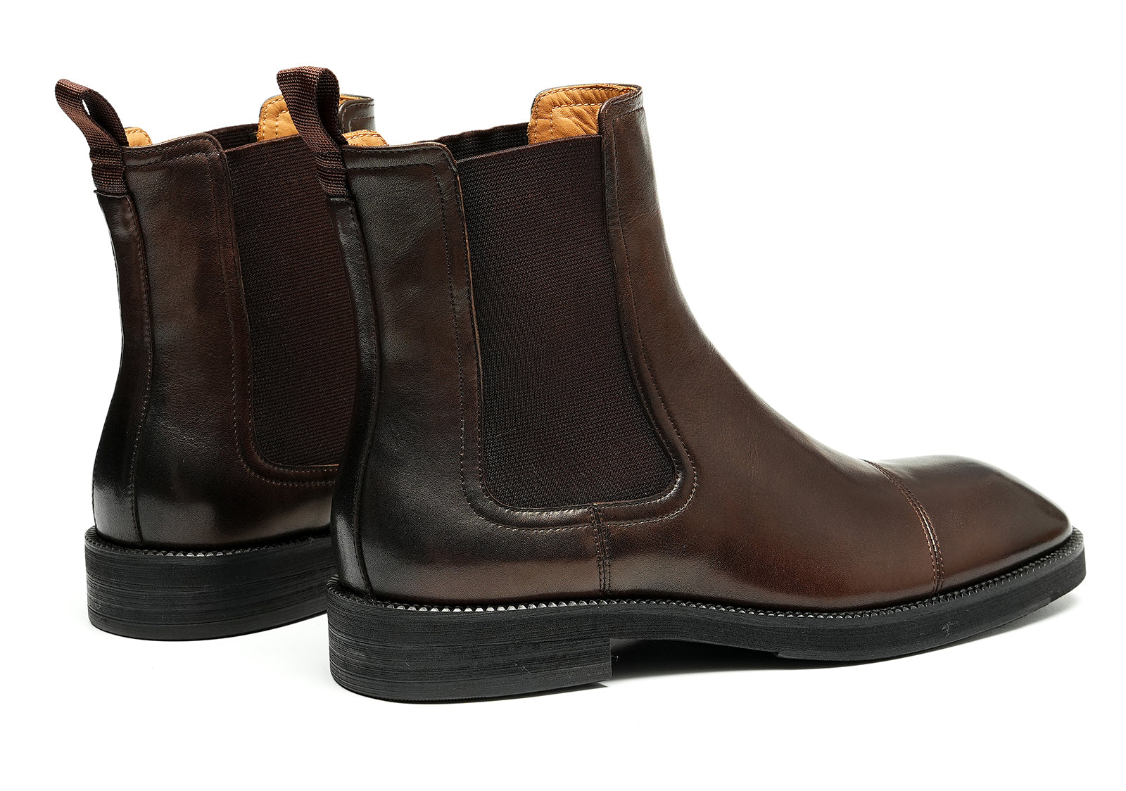 Botas Chelsea con punta de vestir hechas a mano para hombre